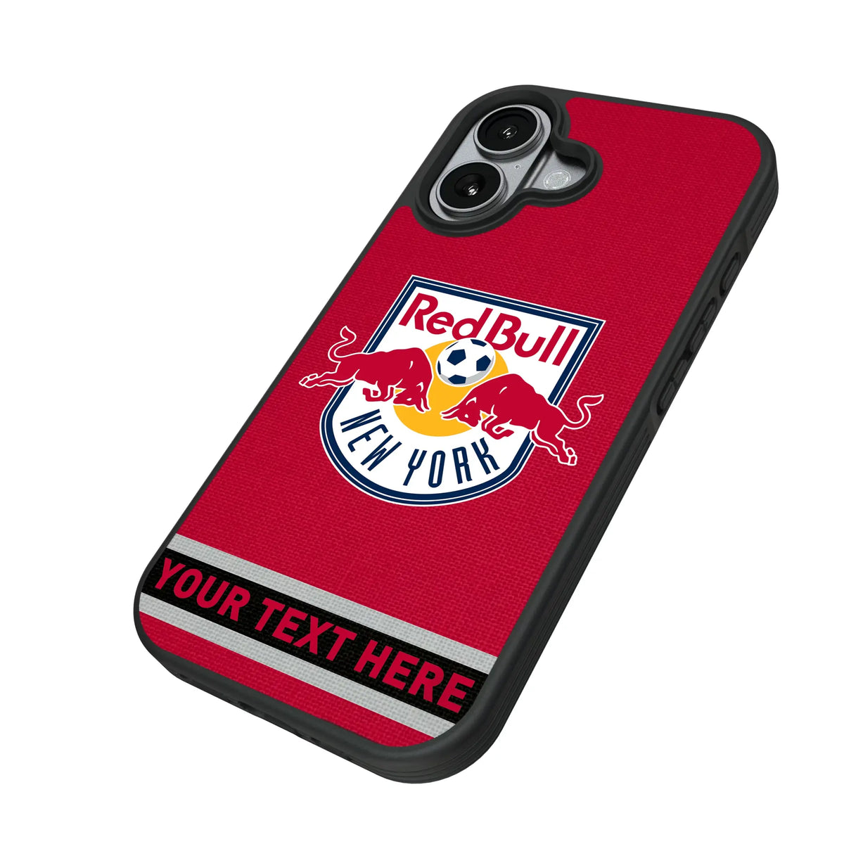 New York Red Bulls Personalized Stripe iPhone Bump Phone Case for Apple iPhone - Isometric View#Device_iPhone 17
