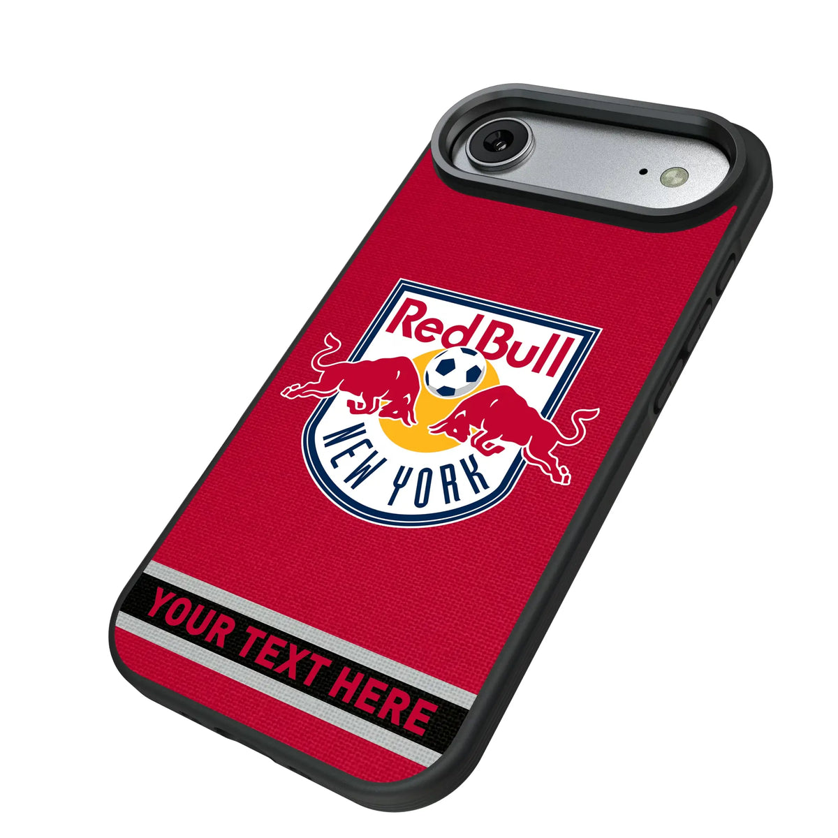 New York Red Bulls Personalized Stripe iPhone Bump Phone Case for Apple iPhone - Isometric View#Device_iPhone Air