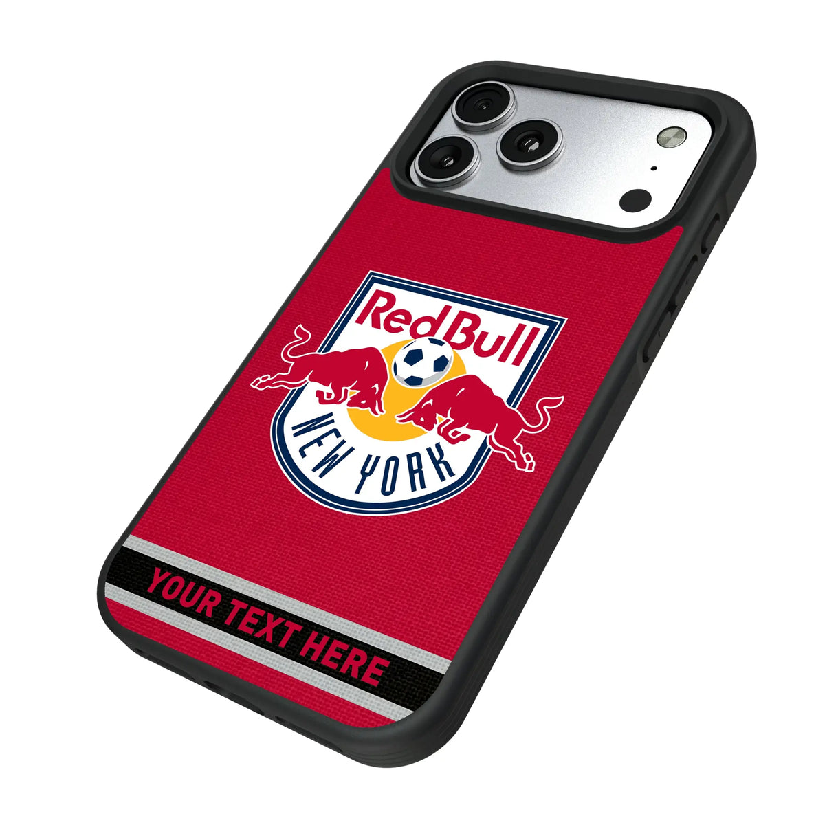 New York Red Bulls Personalized Stripe iPhone Bump Phone Case for Apple iPhone - Isometric View#Device_iPhone 17 Pro Max