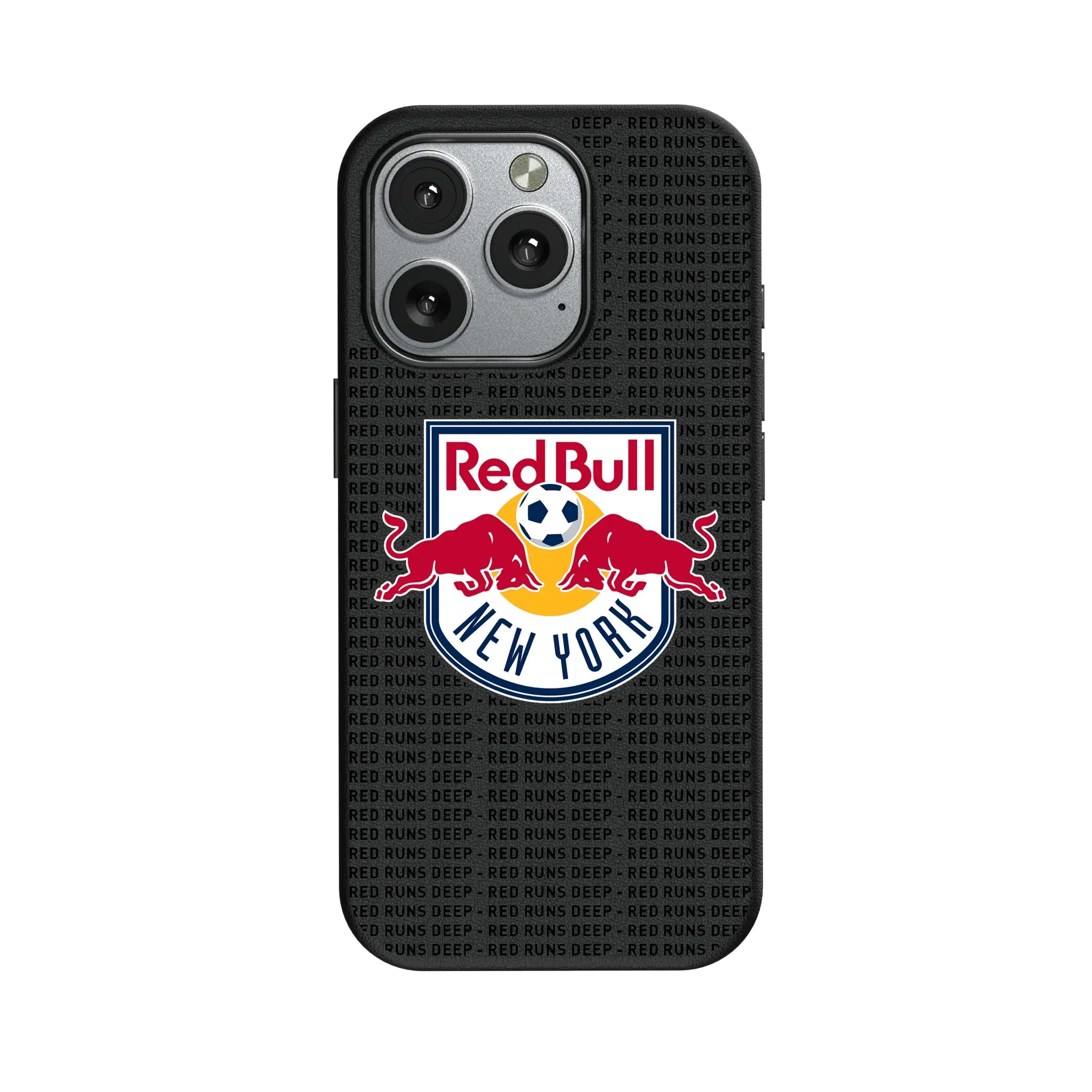 New York Red Bulls Text Backdrop iPhone MagSafe Compatible Phone Case for Apple iPhone