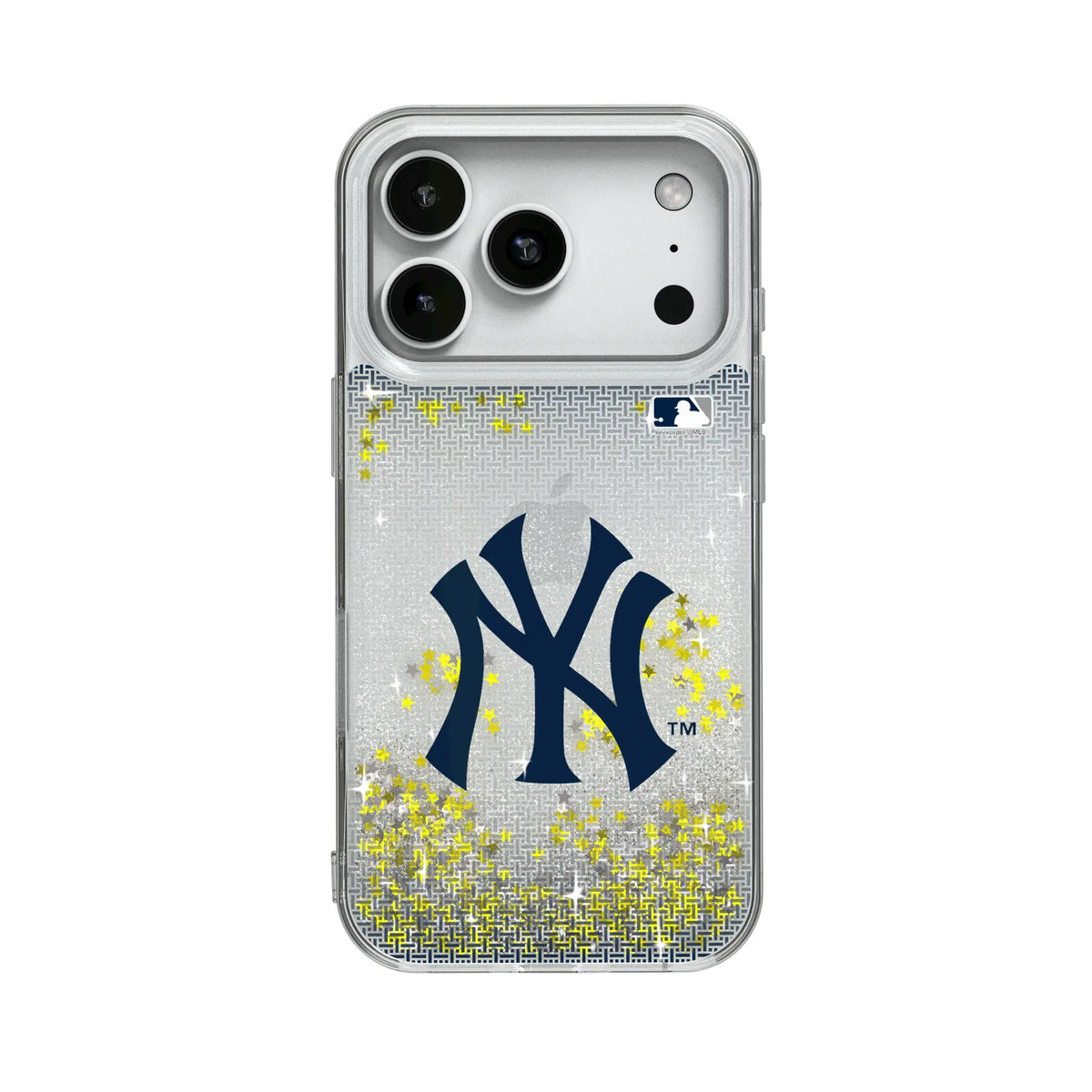 New York Yankees Linen Glitter Phone Case for Apple iPhone