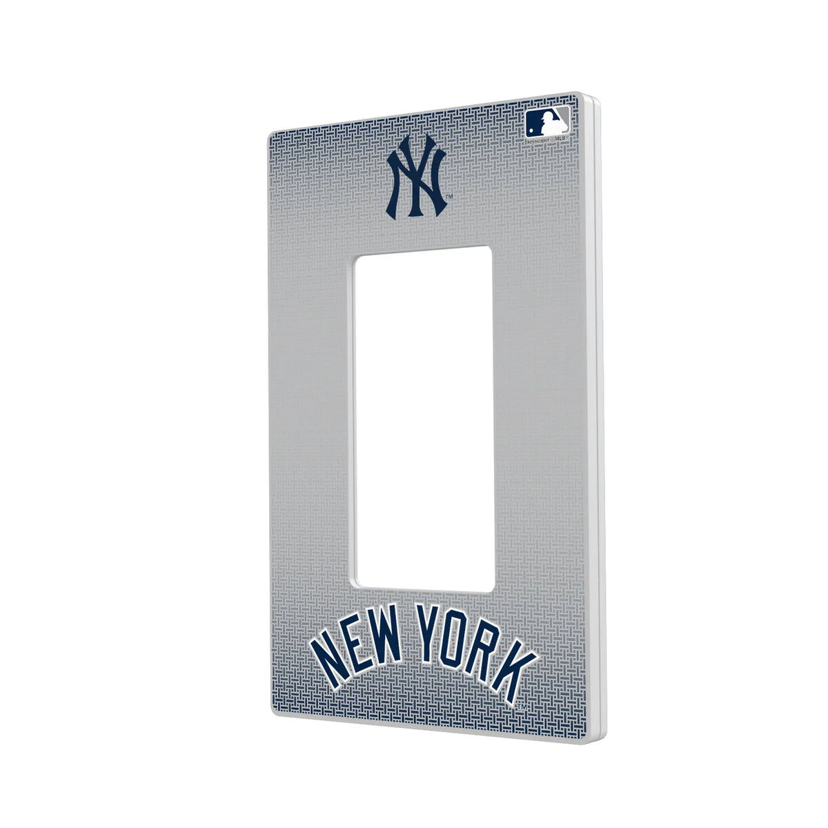 New York Yankees Linen Hidden-Screw Light Switch Plate#Style_Single Rocker