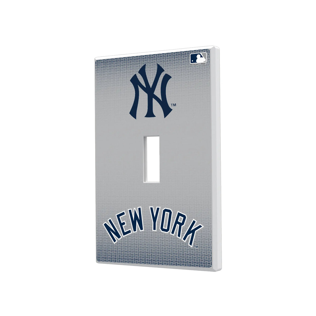 New York Yankees Linen Hidden-Screw Light Switch Plate#Style_Single Toggle
