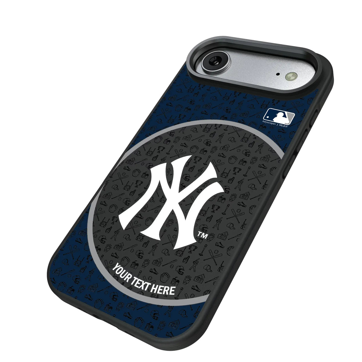 New York Yankees Personalized Circle iPhone Bump Phone Case for Apple iPhone - Isometric View#Device_iPhone Air
