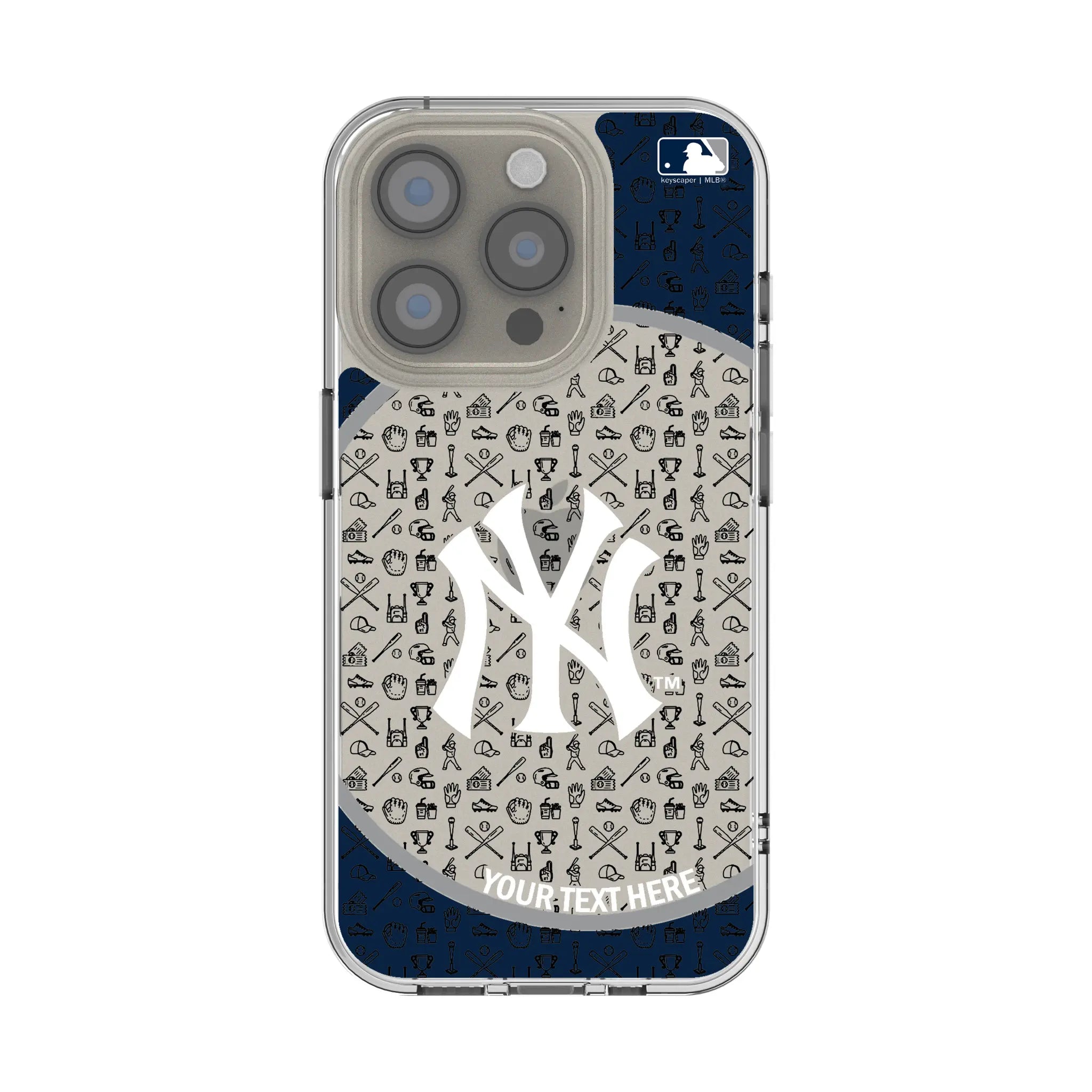 New York Yankees Personalized Circle iPhone Clear Phone Case for Apple iPhone