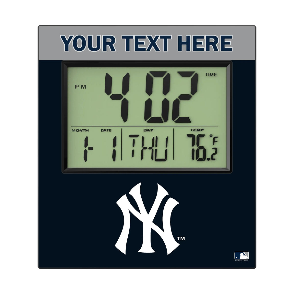 New York Yankees Personalized Color Block Wall Clock