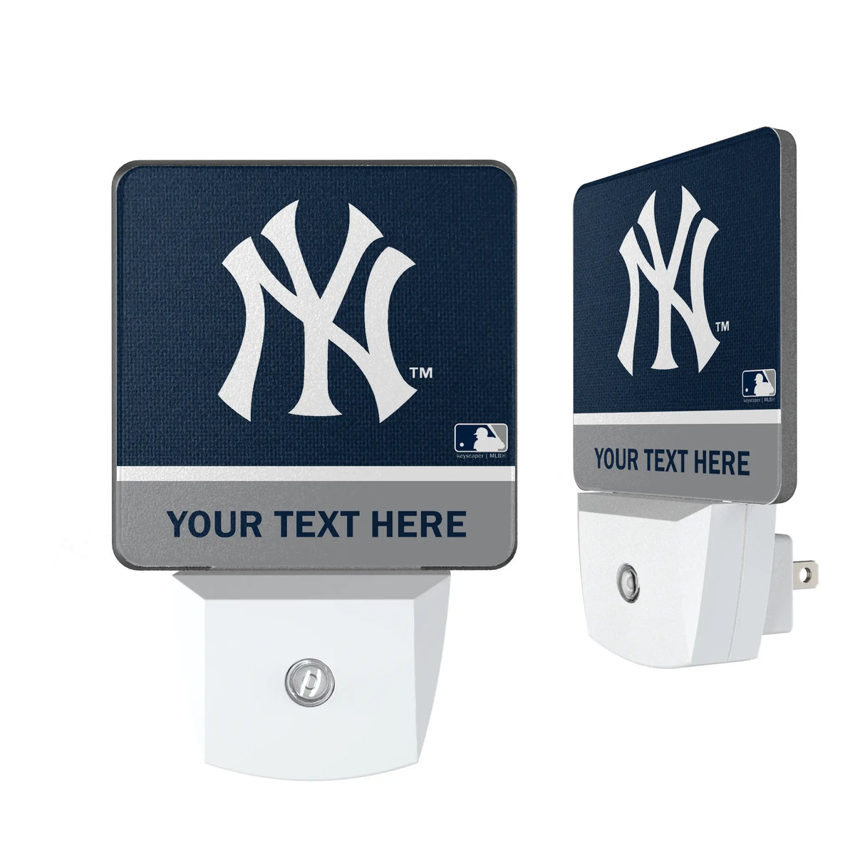 New York Yankees Personalized Endzone Solid Night Light 2-Pack
