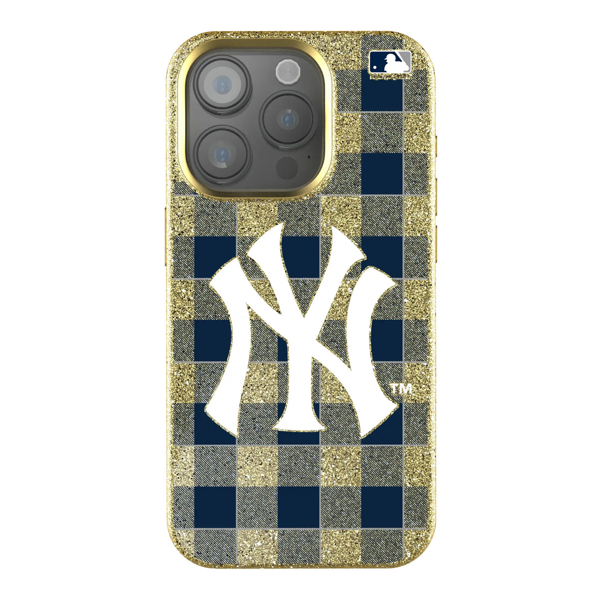 New York Yankees Plaid iPhone Bling Phone Case for Apple iPhone