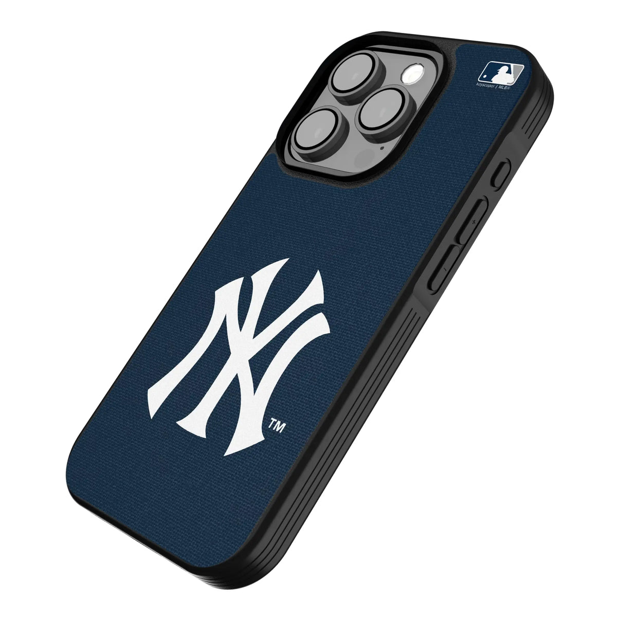 New York Yankees Solid iPhone Bump Phone Case for Apple iPhone - Isometric View