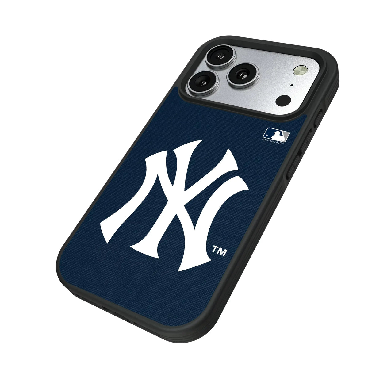 New York Yankees Solid iPhone Bump Phone Case for Apple iPhone - Isometric View#Device_iPhone 17 Pro