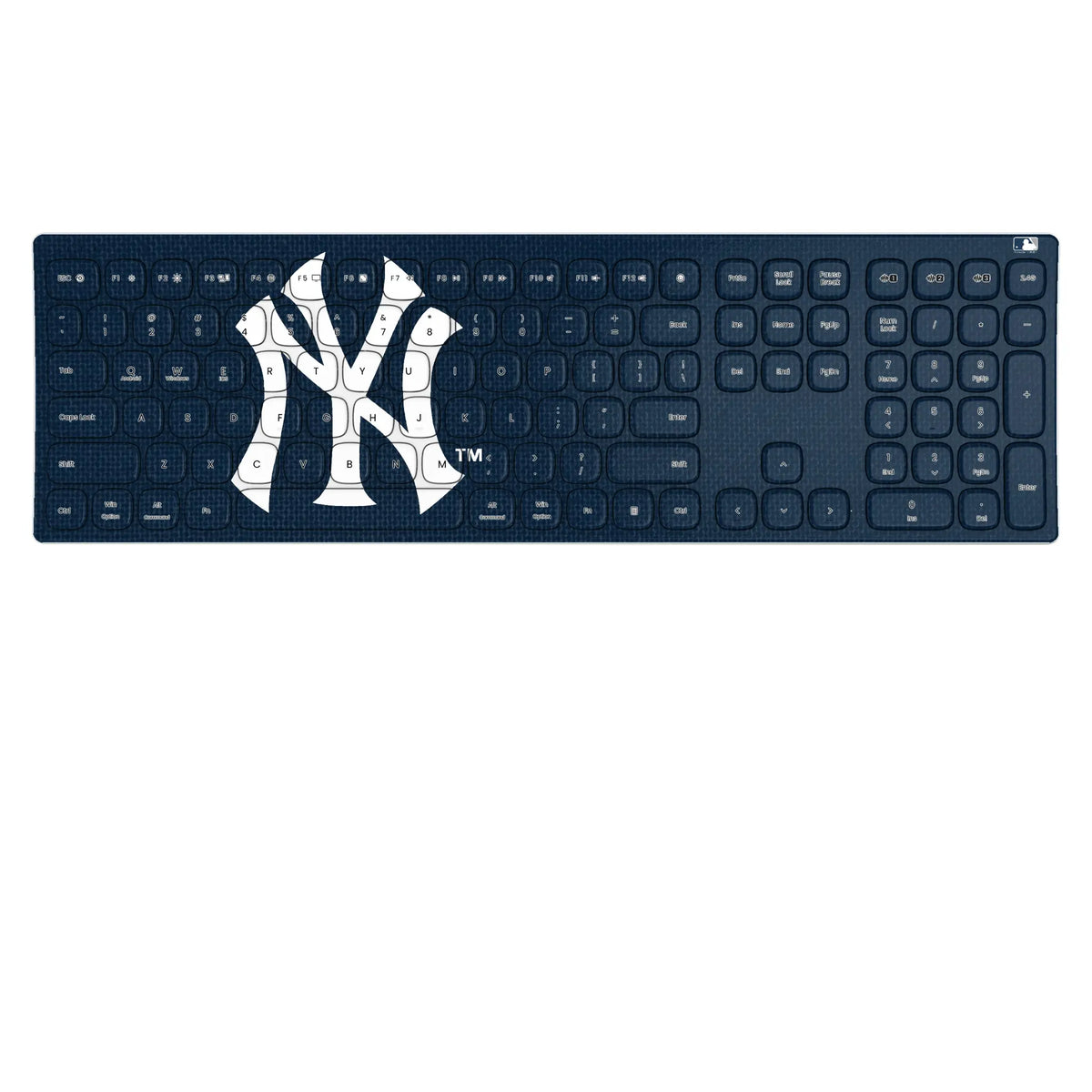 New York Yankees Solid KKB605 Curved Wireless Keyboard