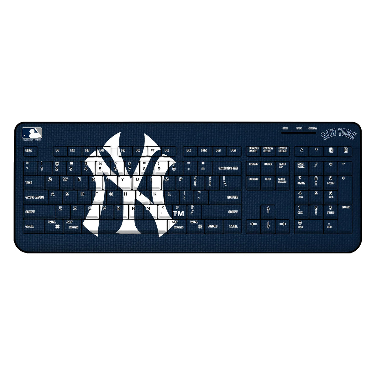 New York Yankees Solid Wireless USB Keyboard