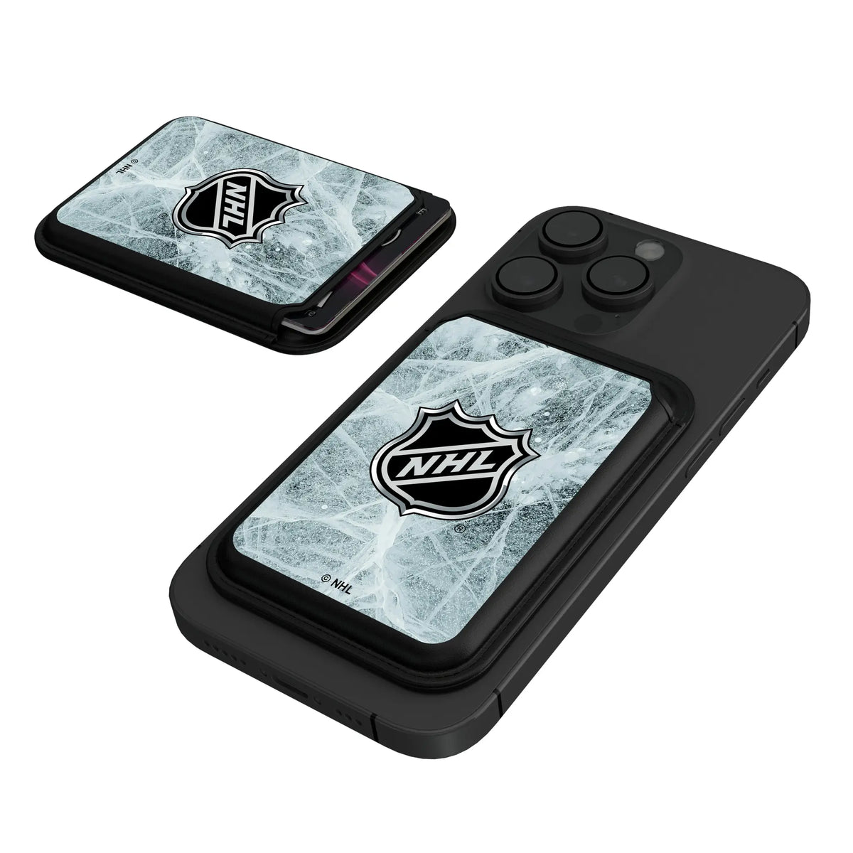 NHL BaseOne Black Magnetic Credit Card Wallet