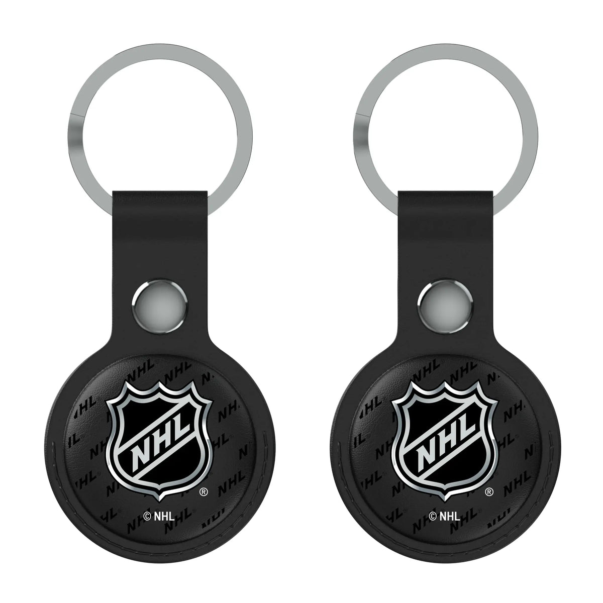 NHL Fashion Pattern AirTag Black Airtag Holder 2-Pack
