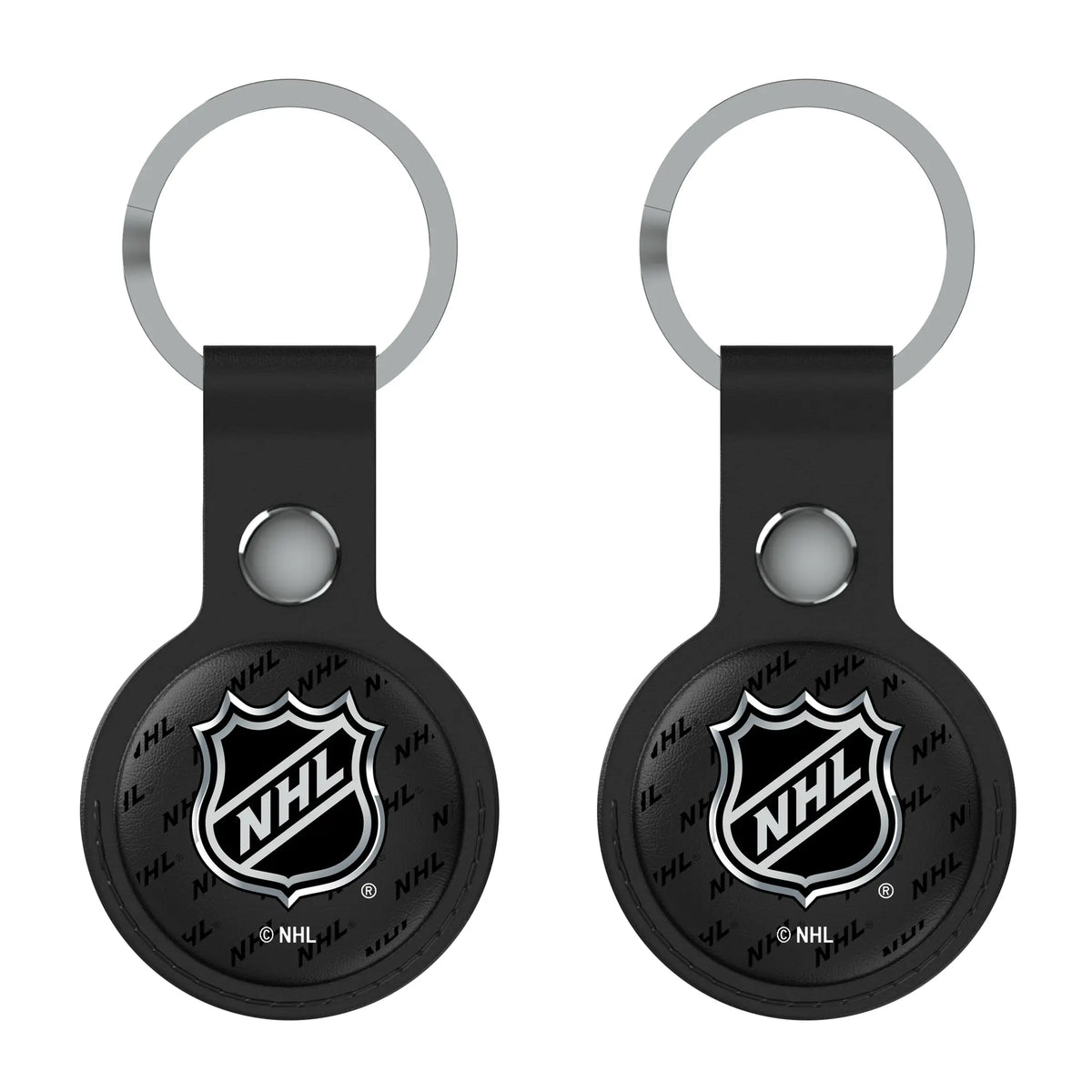 NHL Fashion Pattern AirTag Black Airtag Holder 2-Pack