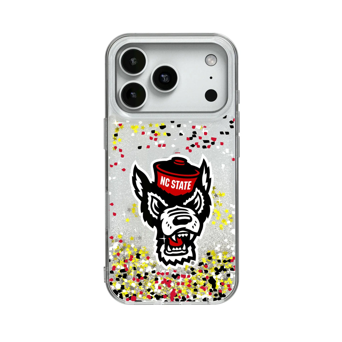 North Carolina State University Wolfpack Confetti Glitter Phone Case for Apple iPhone