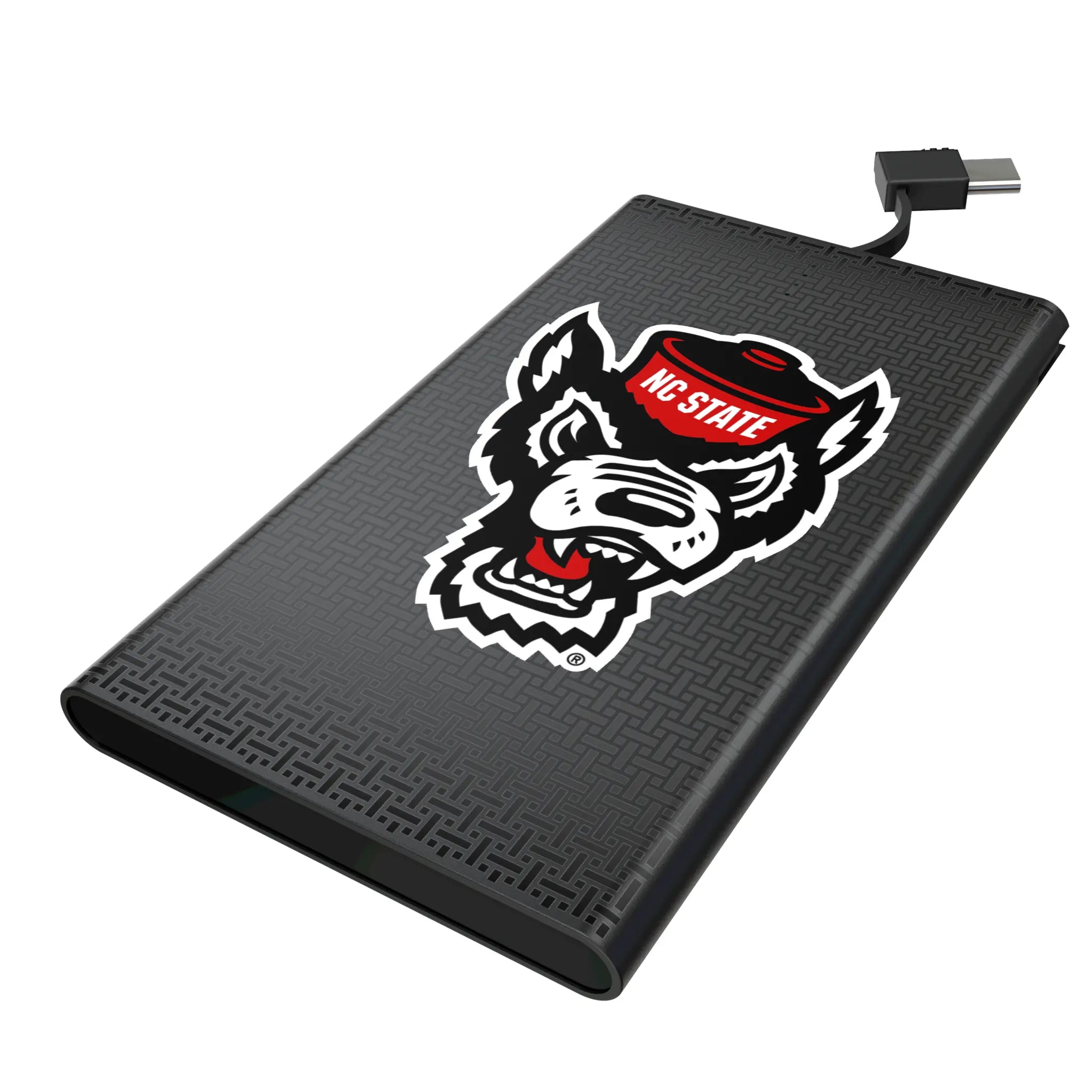 North Carolina State University Wolfpack Linen 5000mAh Flat Power Bank