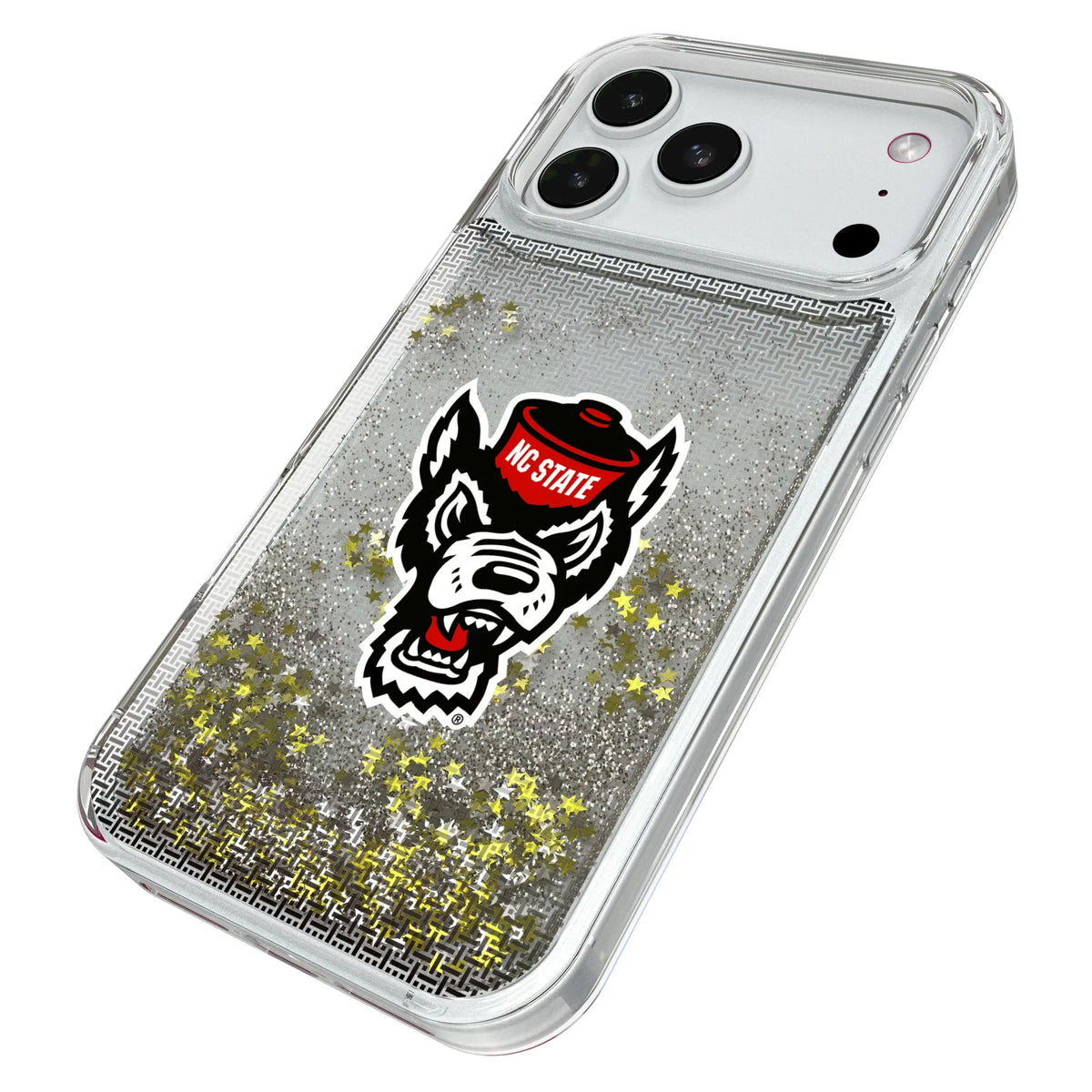 North Carolina State University Wolfpack Linen iPhone Glitter Phone Case for Apple iPhone - Isometric View#Device_iPhone 18 Pro Max