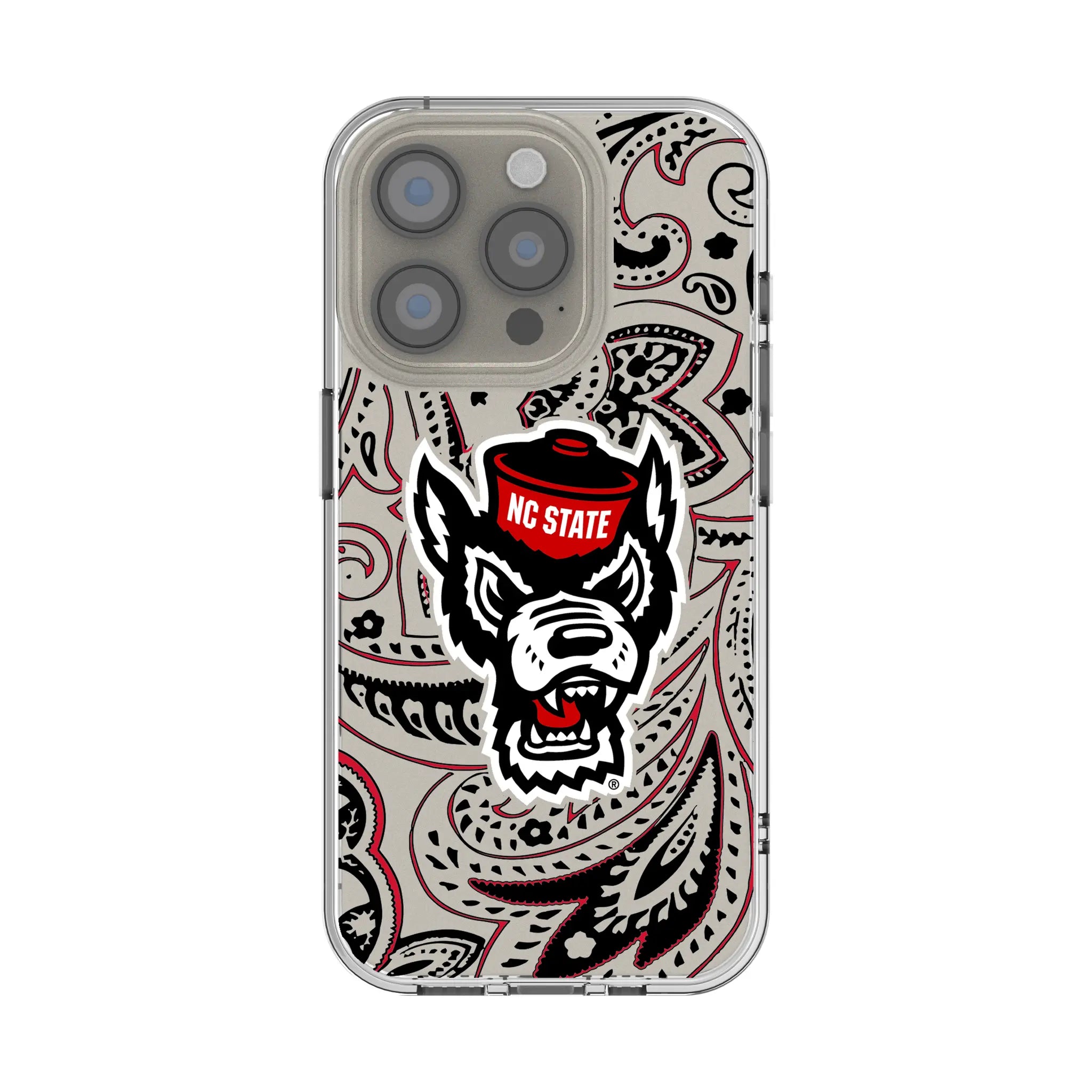 North Carolina State University Wolfpack Paisley iPhone Clear Phone Case for Apple iPhone