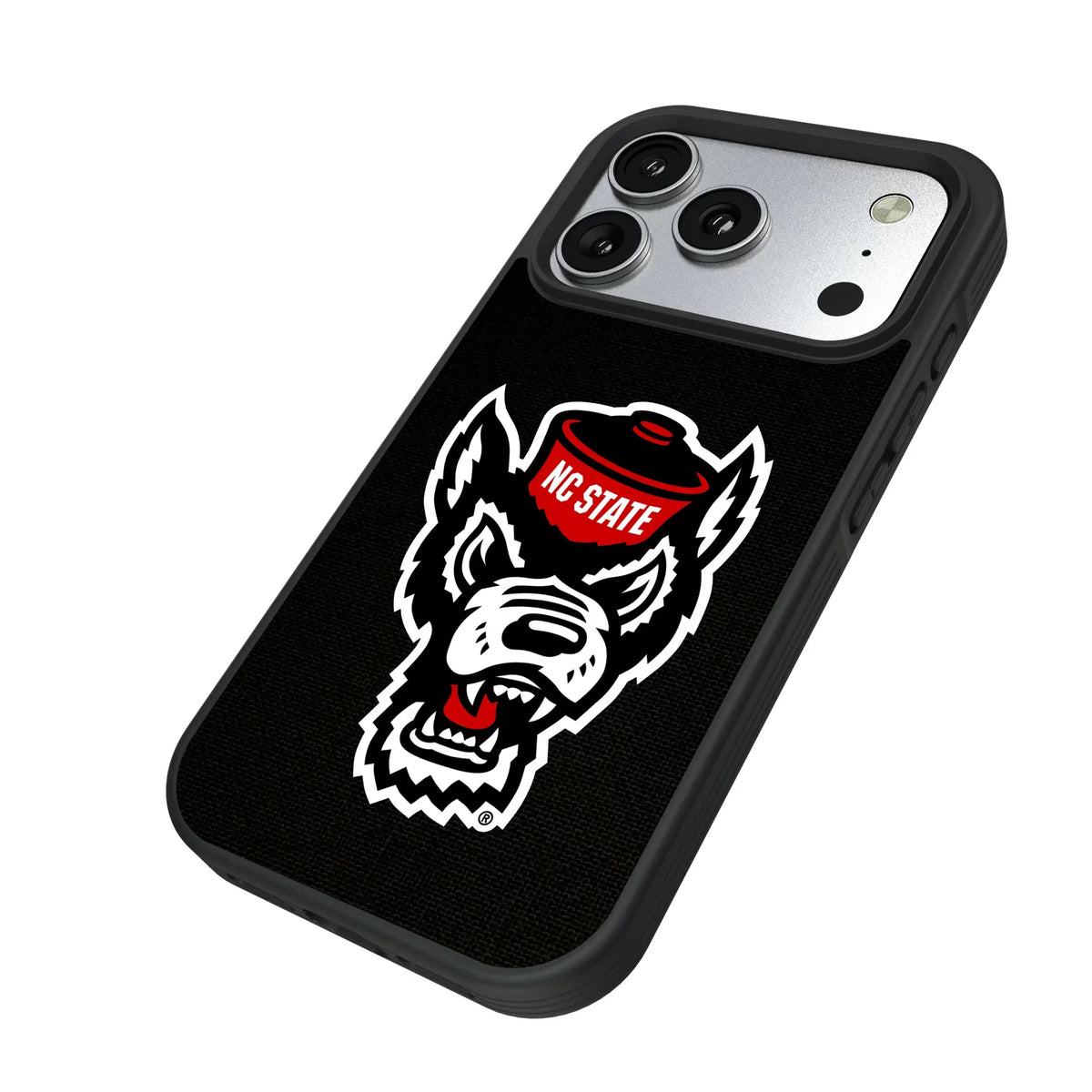 North Carolina State University Wolfpack Solid iPhone Bump Phone Case for Apple iPhone - Isometric View#Device_iPhone 17 Pro
