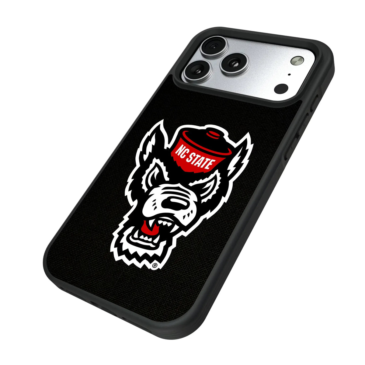 North Carolina State University Wolfpack Solid iPhone Bump Phone Case for Apple iPhone - Isometric View#Device_iPhone 17 Pro Max