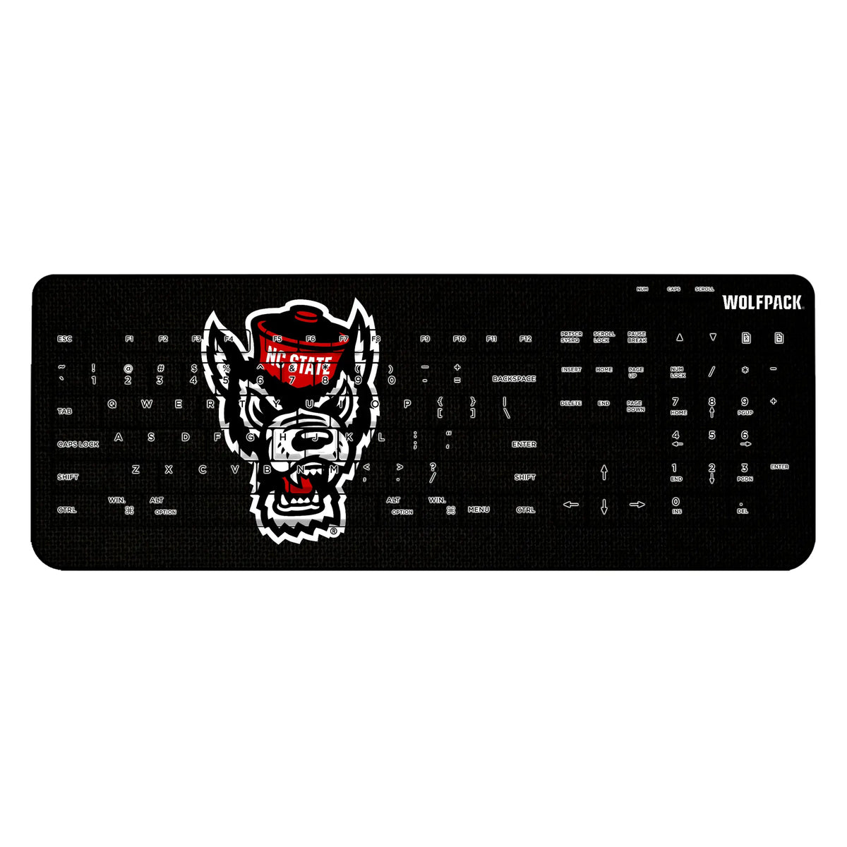 North Carolina State University Wolfpack Solid Wireless USB Keyboard