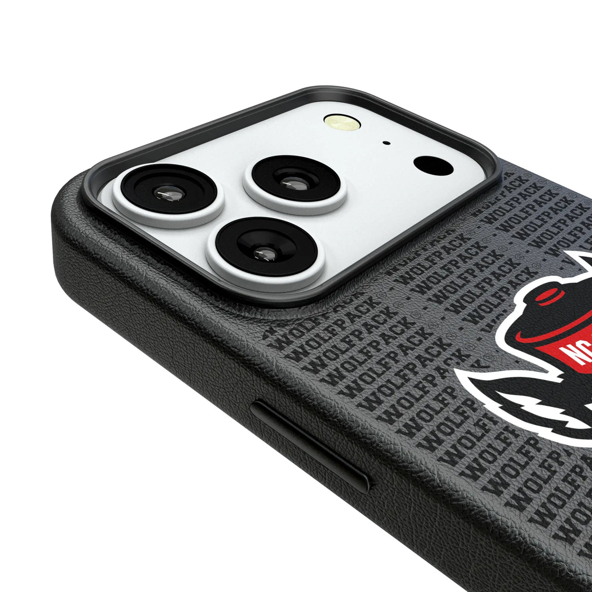 North Carolina State University Wolfpack Text Backdrop iPhone MagSafe Compatible Phone Case for Apple iPhone - Detail#Device_iPhone 18 Pro