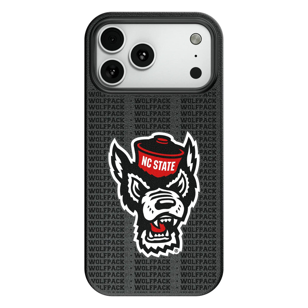North Carolina State University Wolfpack Text Backdrop MagSafe Compatible Phone Case for Apple iPhone