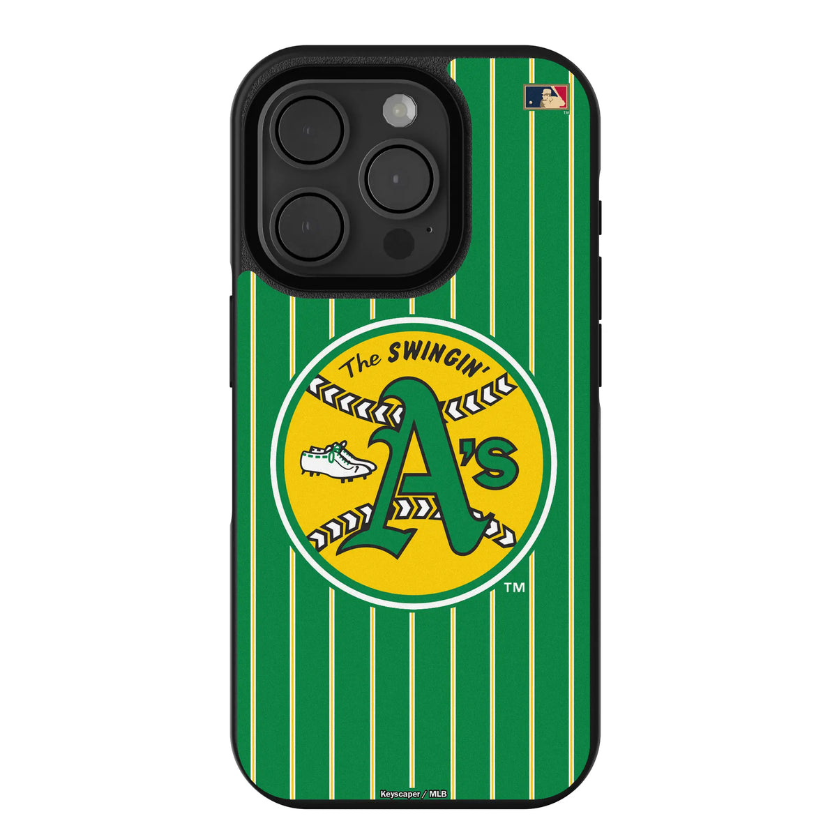 Oakland As 1971-1981 - Cooperstown Collection Pinstripe iPhone Bump Phone Case for Apple iPhone