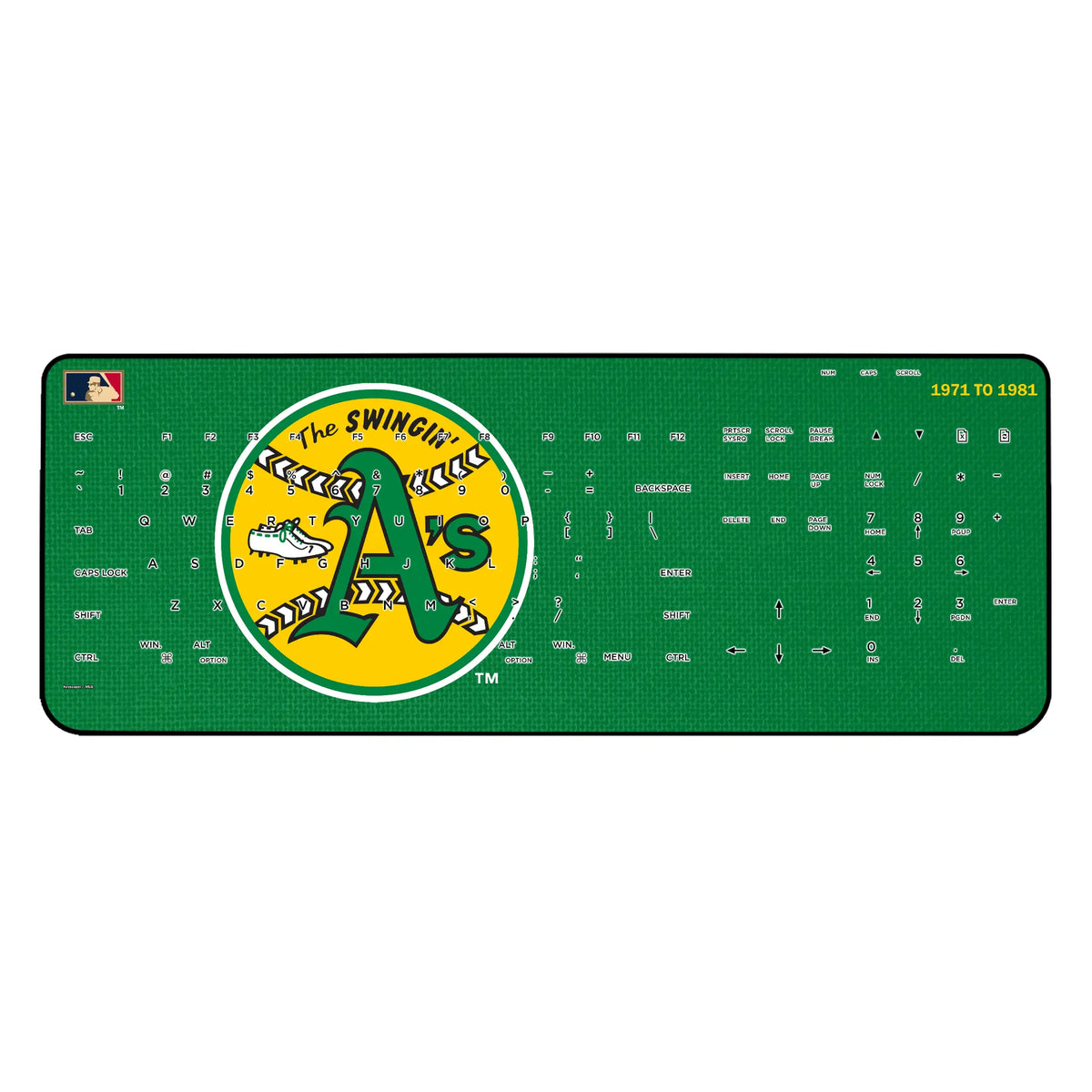 Oakland As 1971-1981 - Cooperstown Collection Solid Wireless USB Keyboard