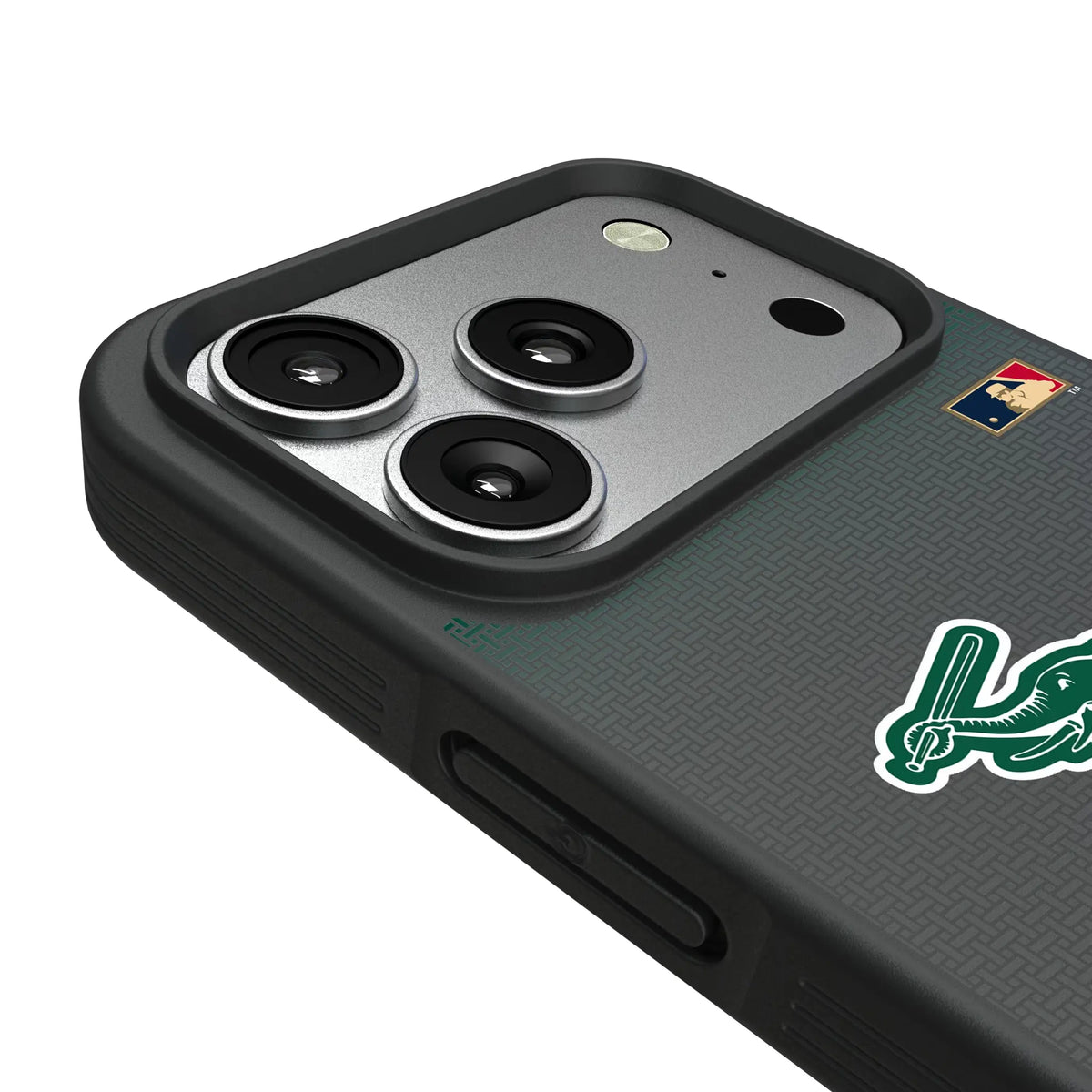 Oakland As Home 1988 - Cooperstown Collection Linen iPhone Bump Phone Case for Apple iPhone - Detail#Device_iPhone 17 Pro