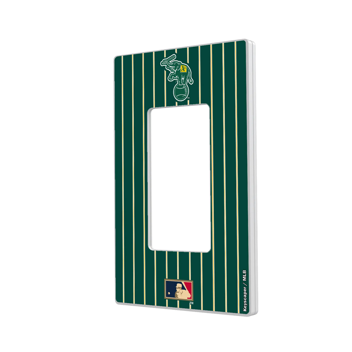 Oakland As Home 1988 - Cooperstown Collection Pinstripe Hidden-Screw Light Switch Plate#Style_Single Rocker