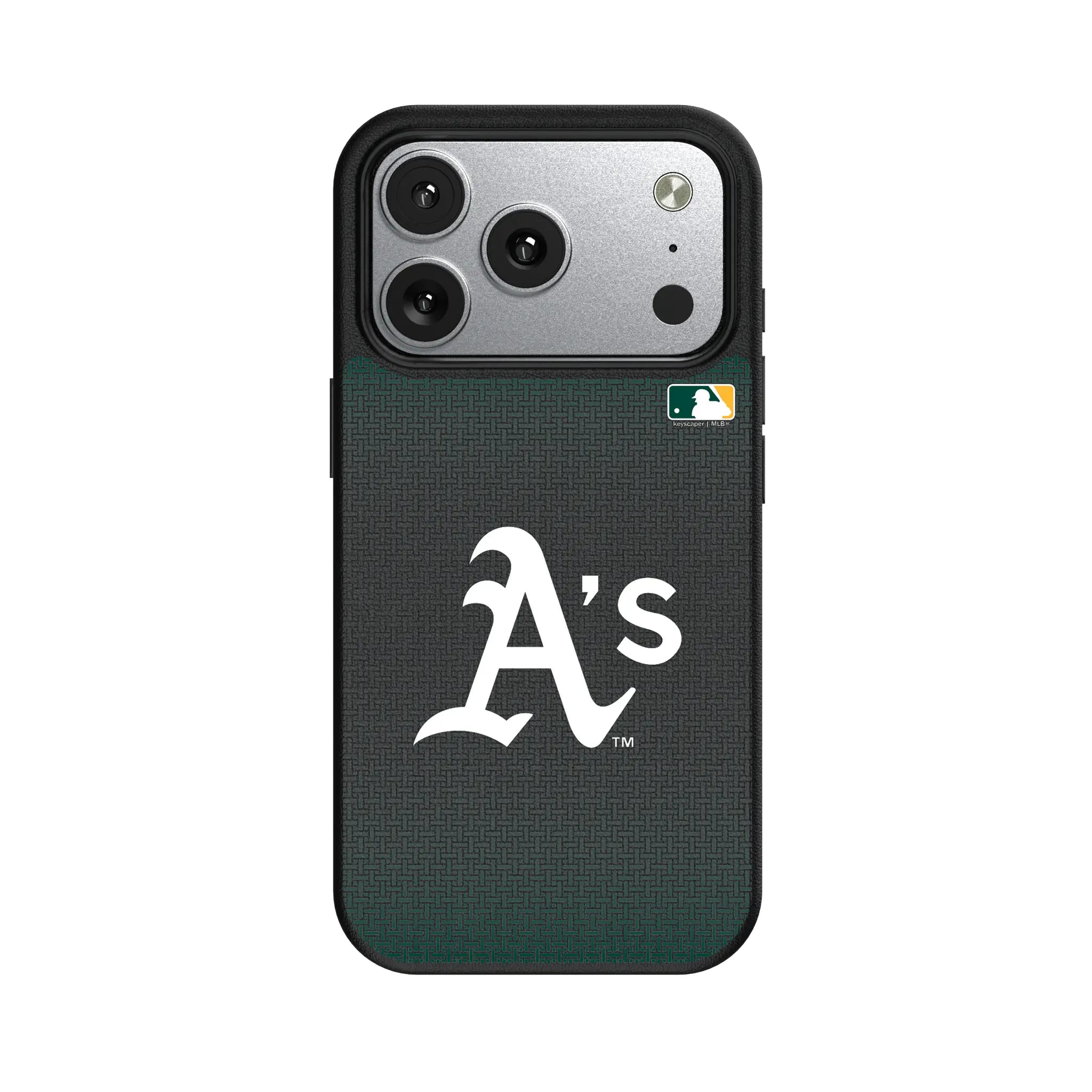 Oakland Athletics Linen iPhone MagSafe Compatible Phone Case for Apple iPhone#Device_iPhone 17 Pro
