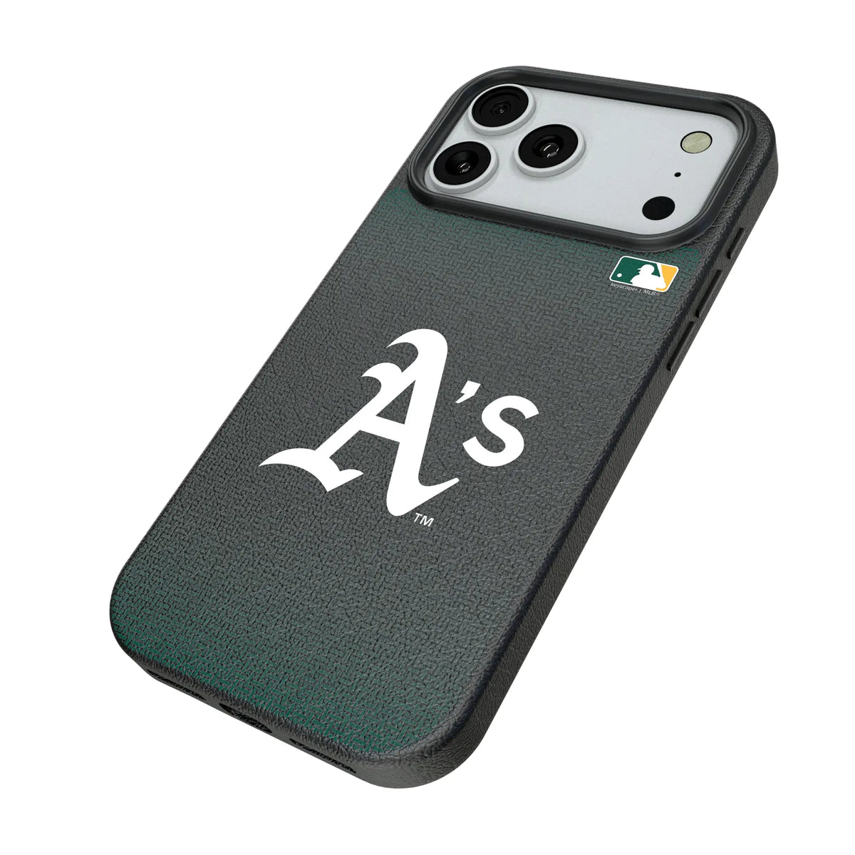 Oakland Athletics Linen iPhone MagSafe Compatible Phone Case for Apple iPhone - Isometric View#Device_iPhone 18 Pro Max