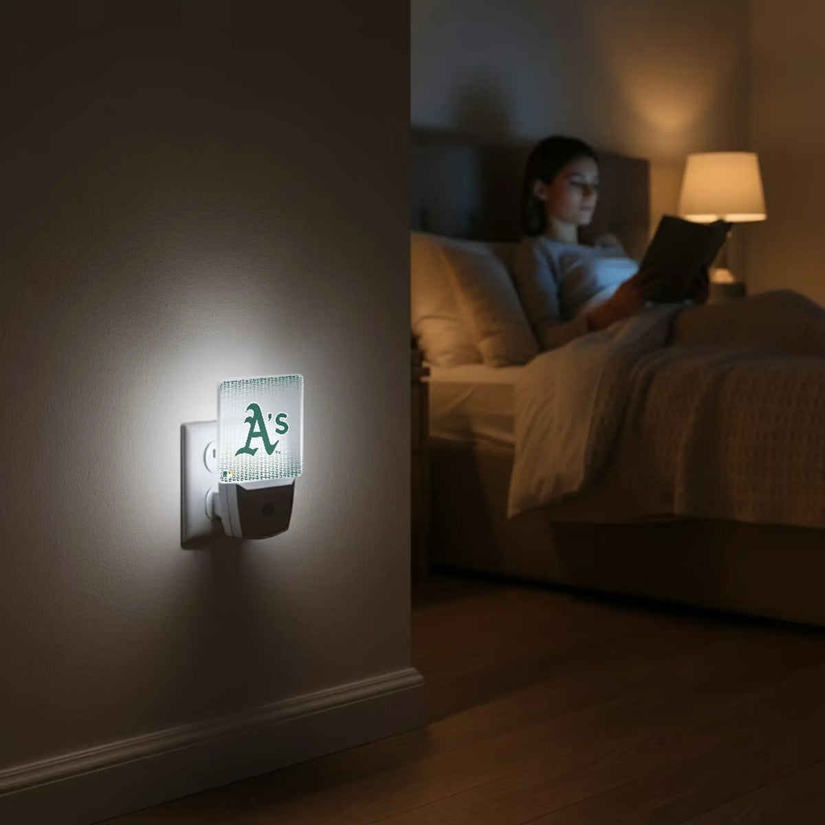 Oakland Athletics Linen Night Light 2-Pack - Lifestyle