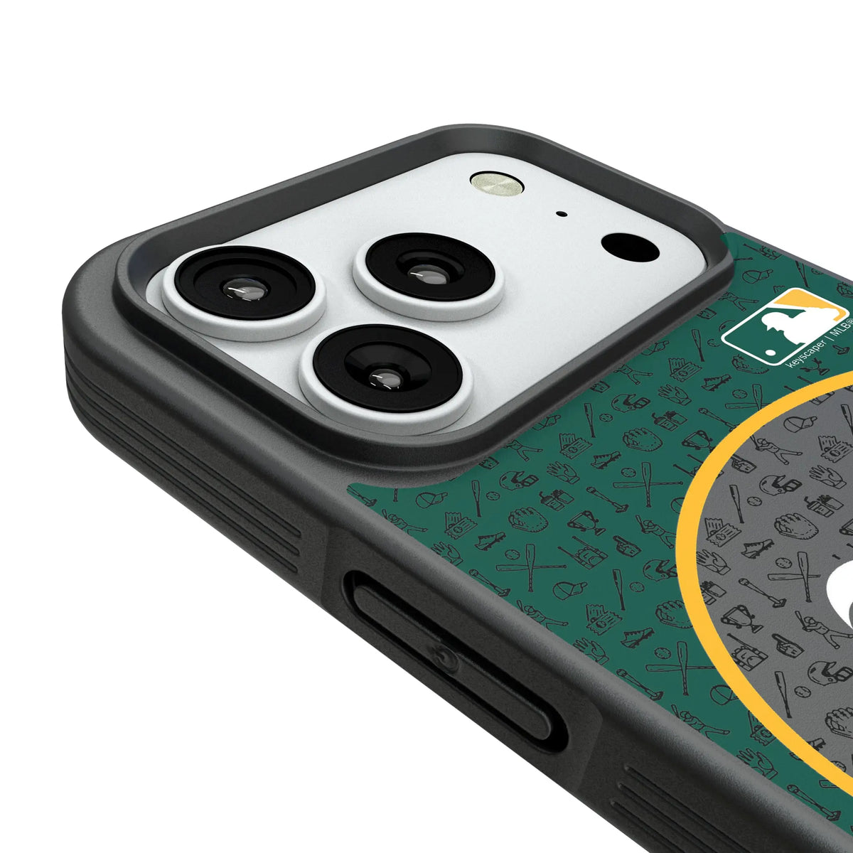 Oakland Athletics Personalized Circle iPhone Bump Phone Case for Apple iPhone - Detail#Device_iPhone 18 Pro