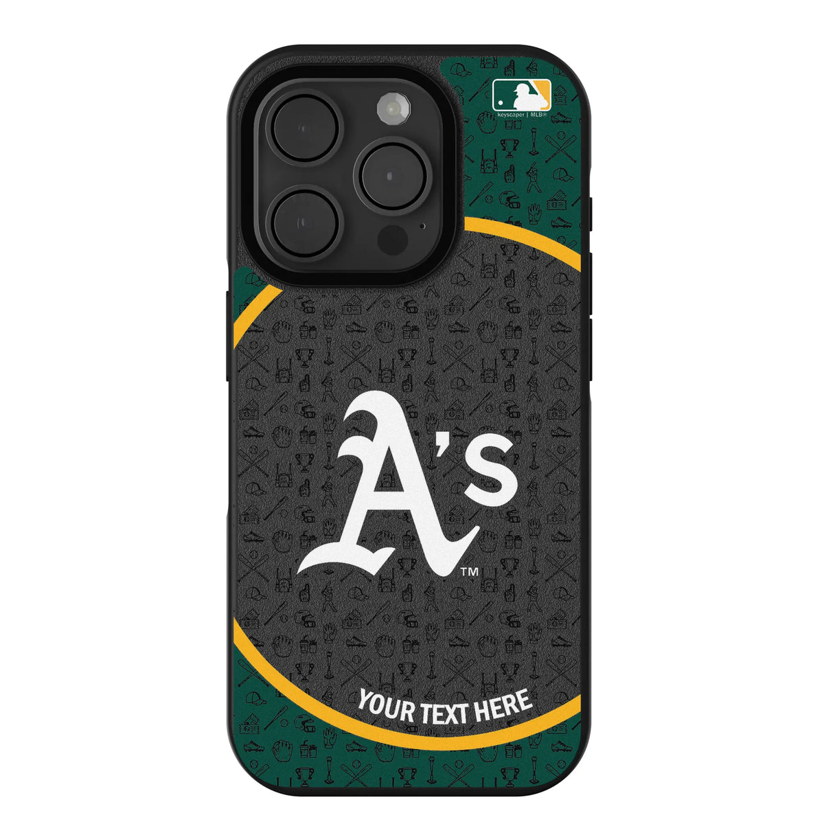 Oakland Athletics Personalized Circle iPhone Bump Phone Case for Apple iPhone