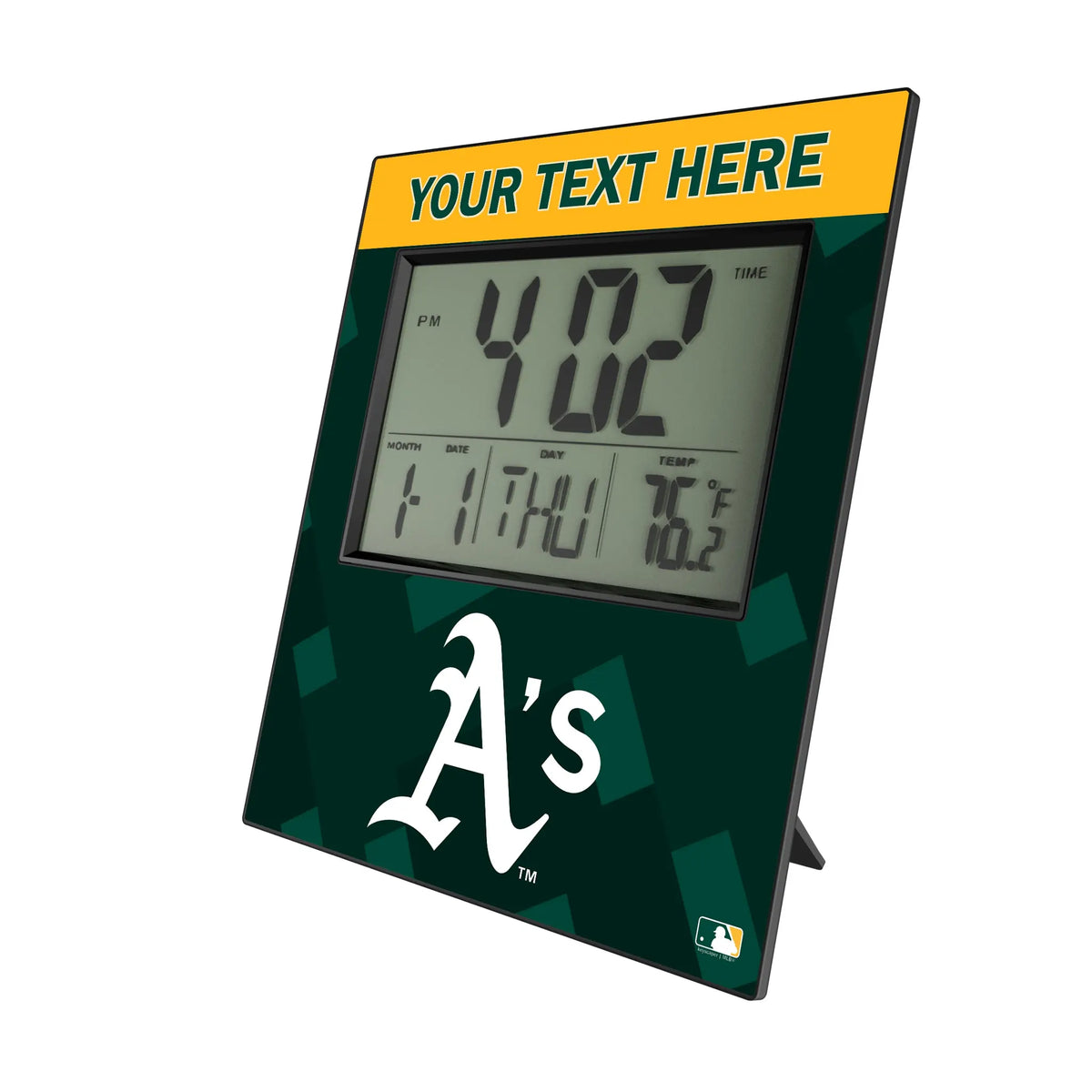 Oakland Athletics Personalized Color Block Wall Clock