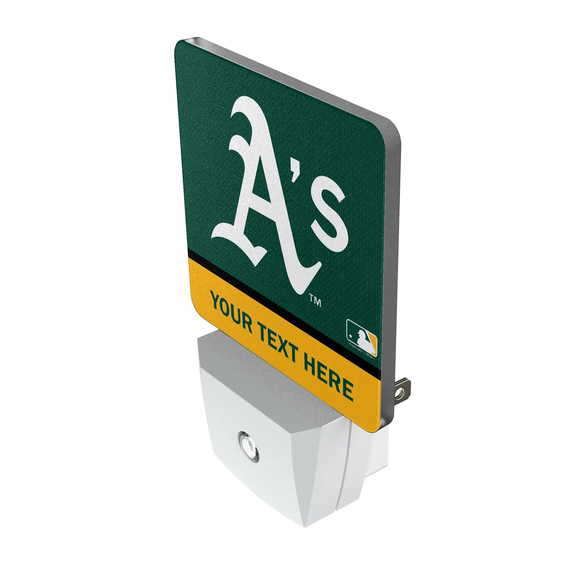 Oakland Athletics Personalized Endzone Solid Night Light 2-Pack - Isometric View