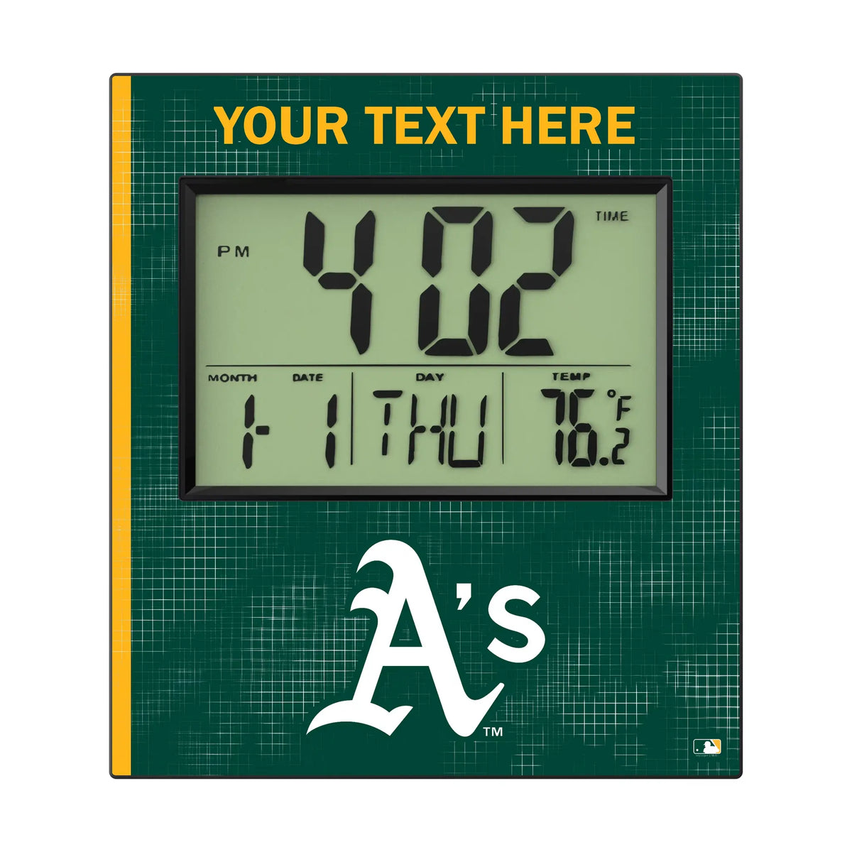 Oakland Athletics Personalized Hatch Wall Clock