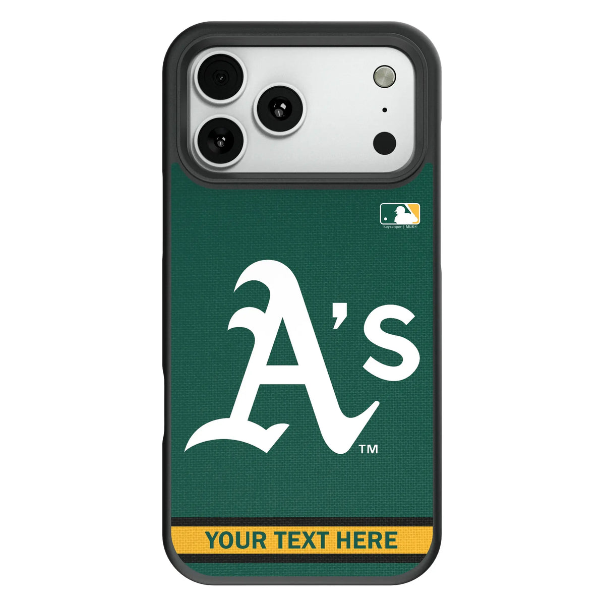 Oakland Athletics Personalized Stripe Bump Phone Case for Apple iPhone