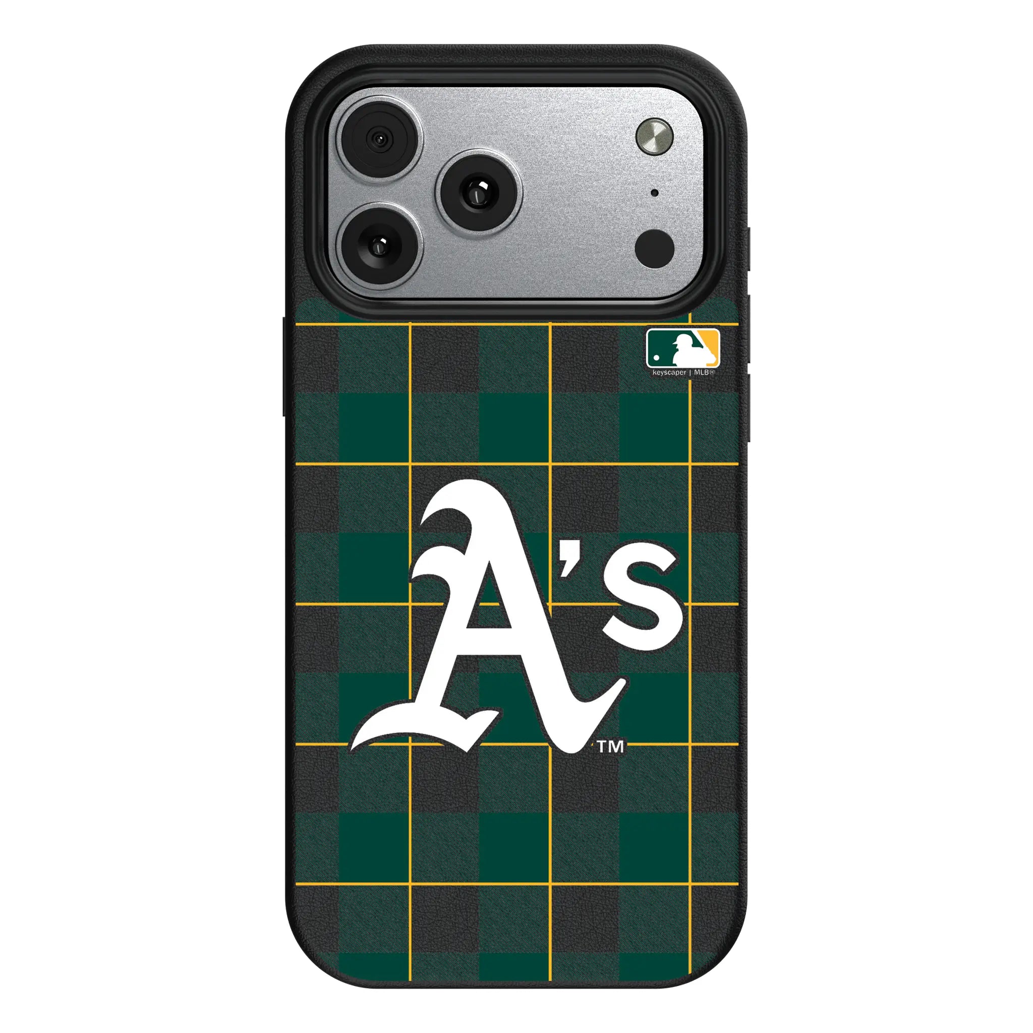 Oakland Athletics Plaid iPhone MagSafe Compatible Phone Case for Apple iPhone#Device_iPhone 17 Pro Max