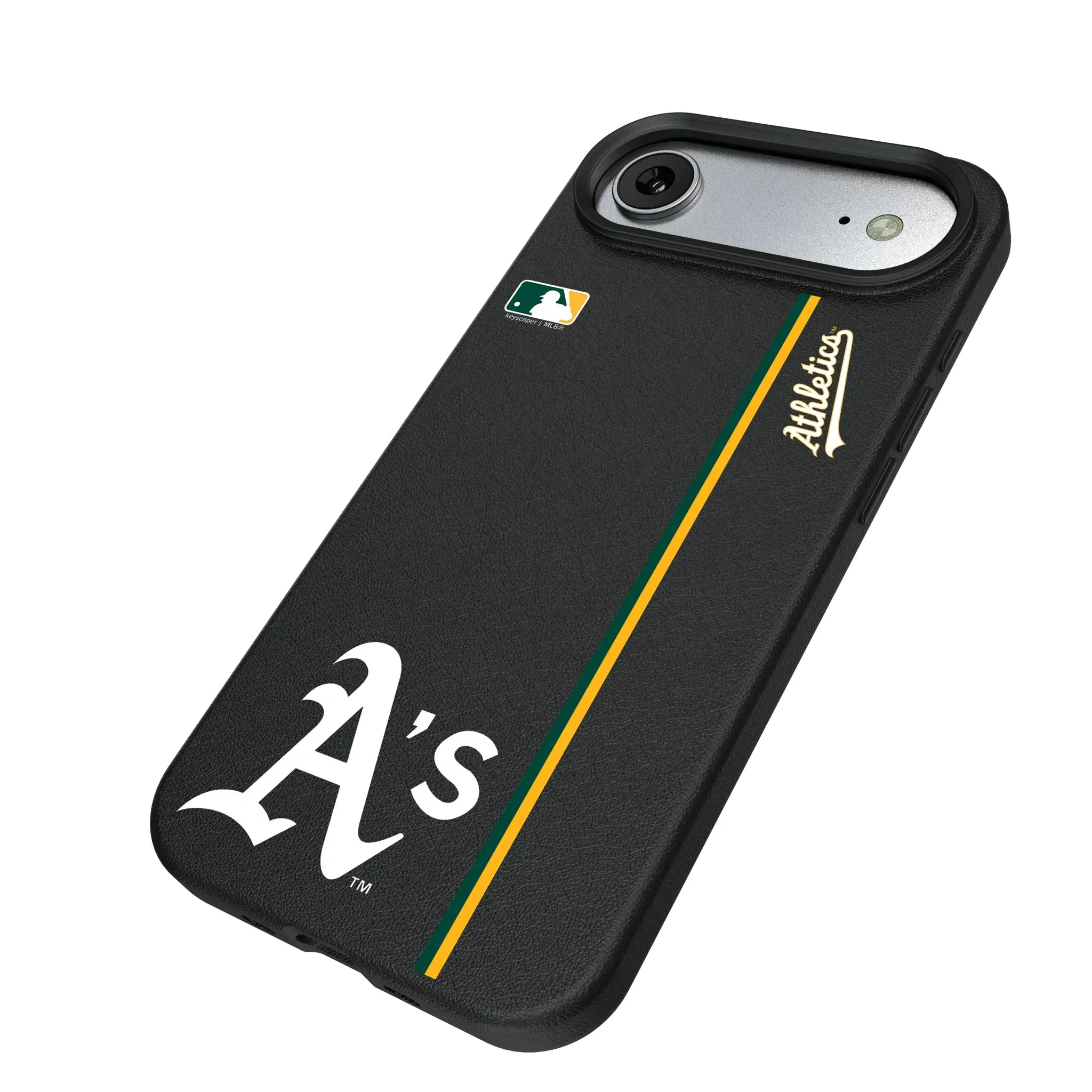 Oakland Athletics Sidebar iPhone MagSafe Compatible Phone Case for Apple iPhone - Isometric View#Device_iPhone Air