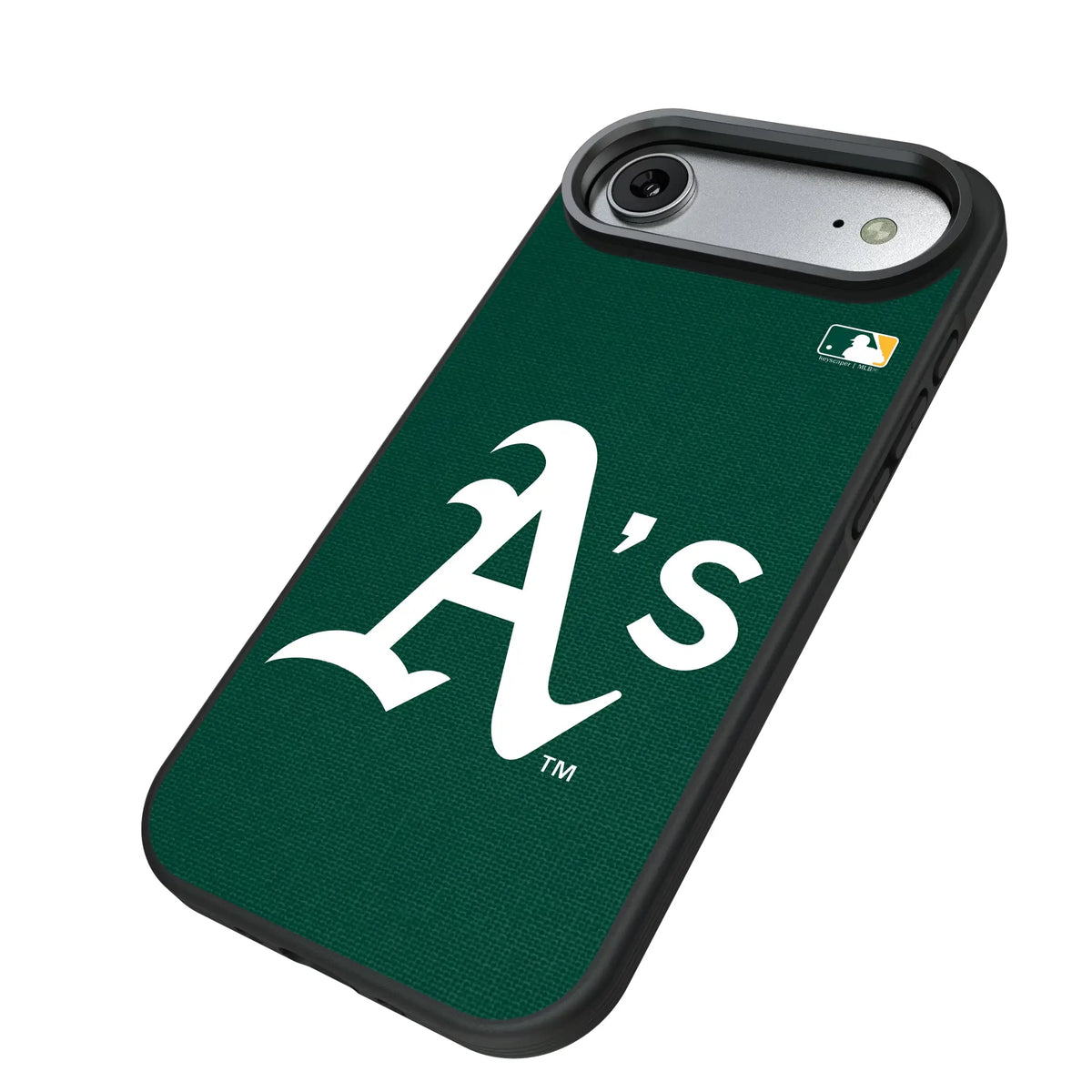 Oakland Athletics Solid iPhone Bump Phone Case for Apple iPhone - Isometric View#Device_iPhone Air