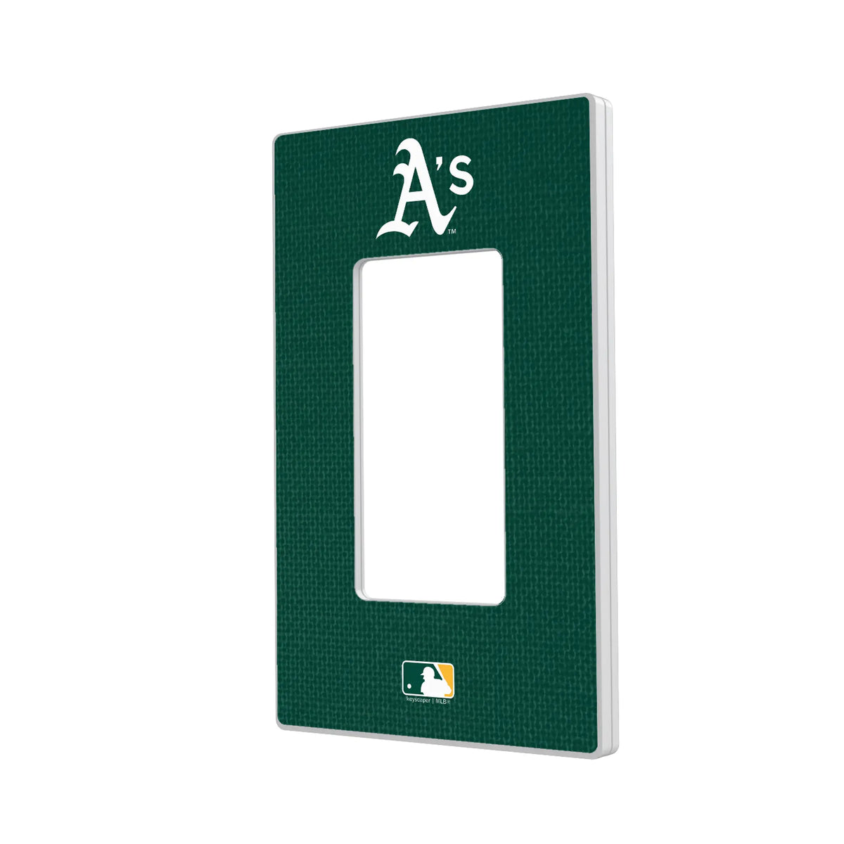 Oakland Athletics Solid Hidden-Screw Light Switch Plate#Style_Single Rocker