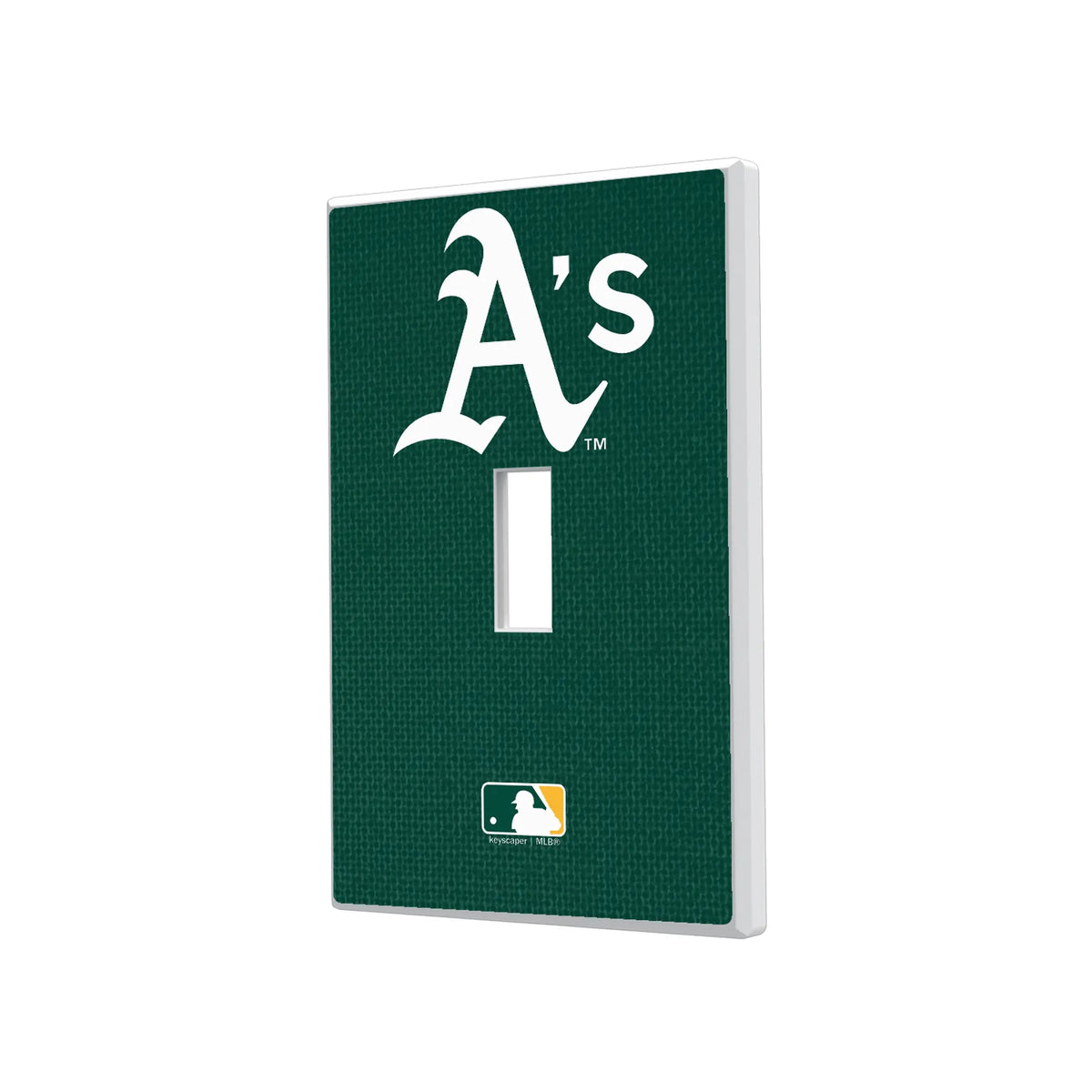 Oakland Athletics Solid Hidden-Screw Light Switch Plate#Style_Single Toggle