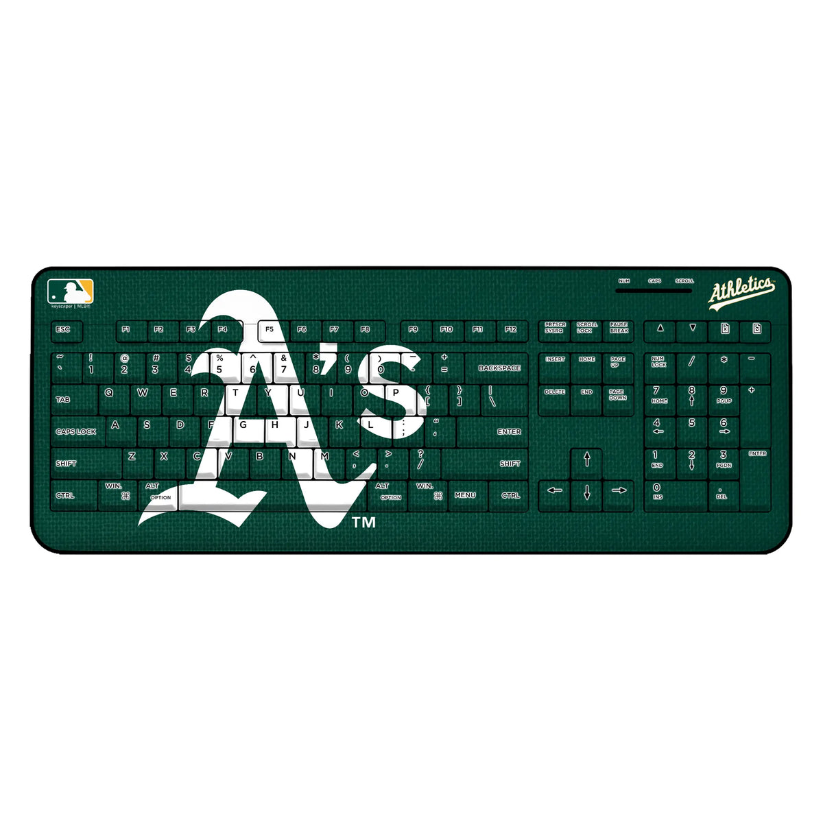 Oakland Athletics Solid Wireless USB Keyboard