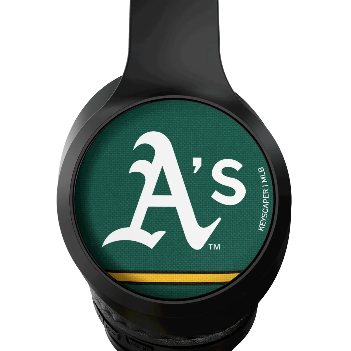 Oakland Athletics Stripe Wireless Over-Ear Headphones With Case - Detail