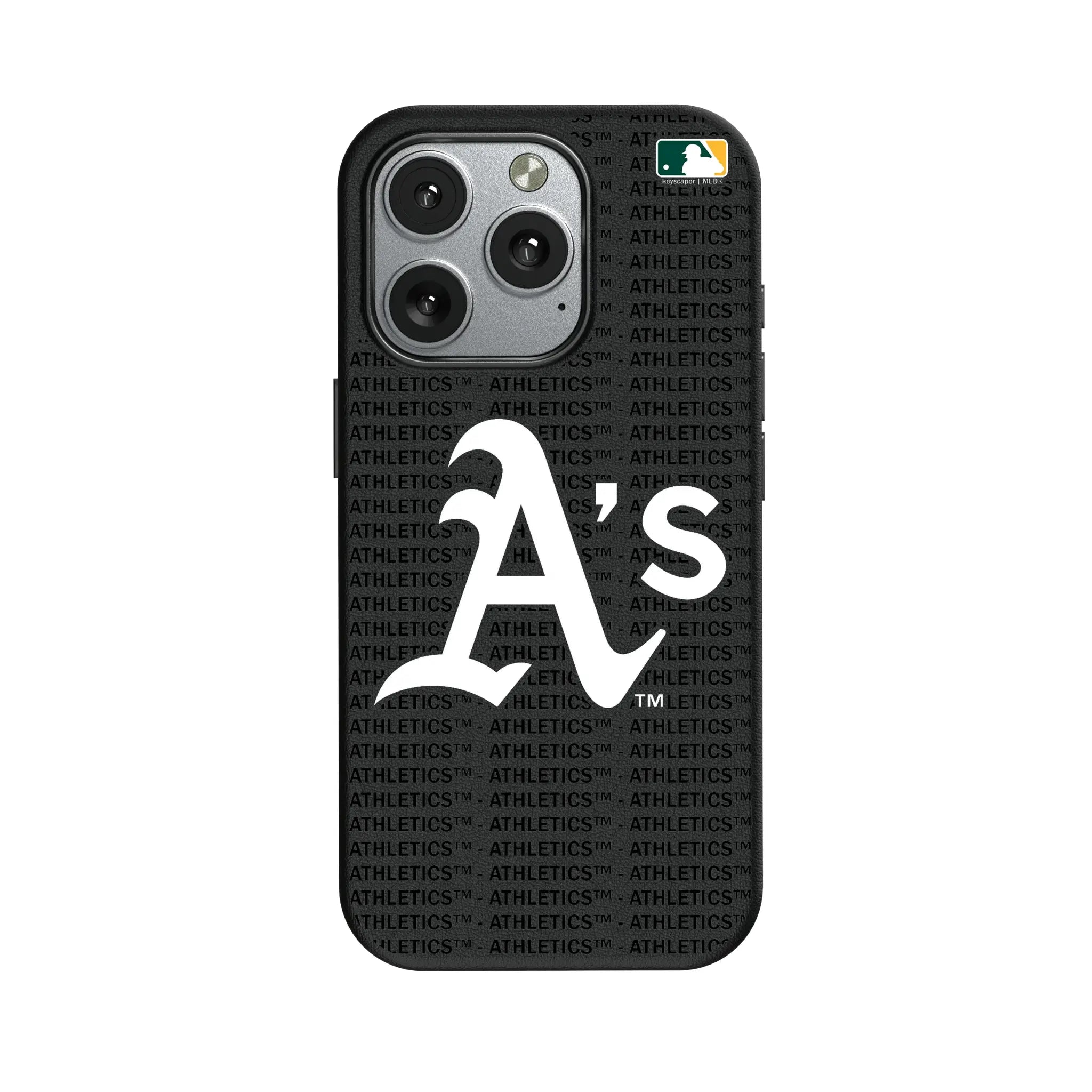 Oakland Athletics Text Backdrop iPhone MagSafe Compatible Phone Case for Apple iPhone