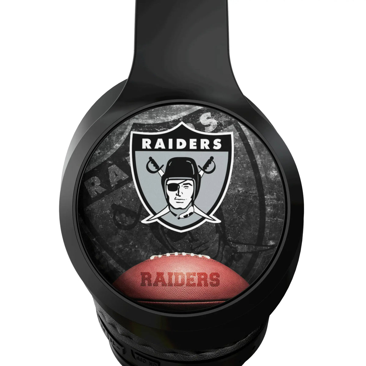 Oakland Raiders 1963 Historic Collection Legendary Wireless Over-Ear Headphones With Case - Detail